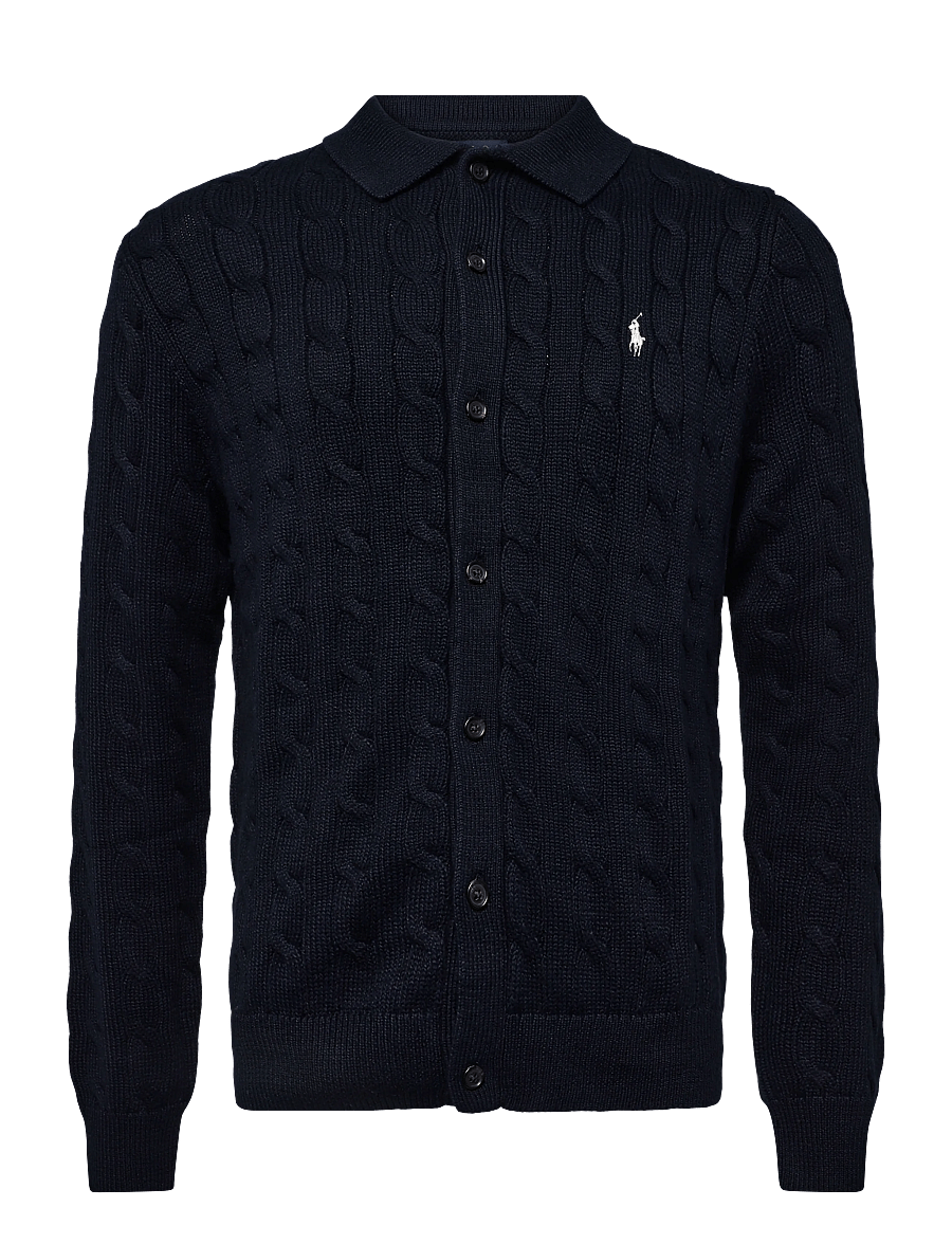 Polo Ralph Lauren - 5/1 ROVING COTTON-LSL-CRD - cardigans - hunter navy w/ c8 - 0