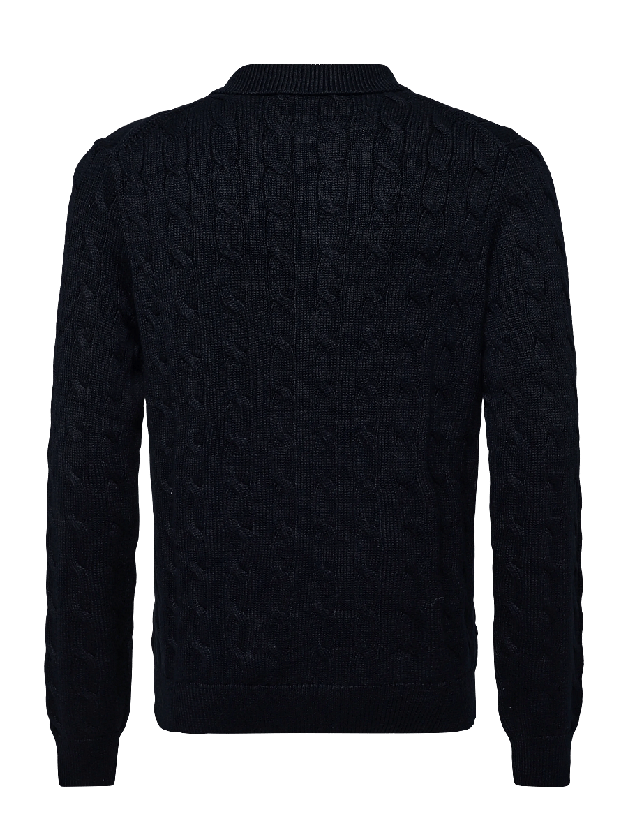 Polo Ralph Lauren - 5/1 ROVING COTTON-LSL-CRD - cardigans - hunter navy w/ c8 - 1