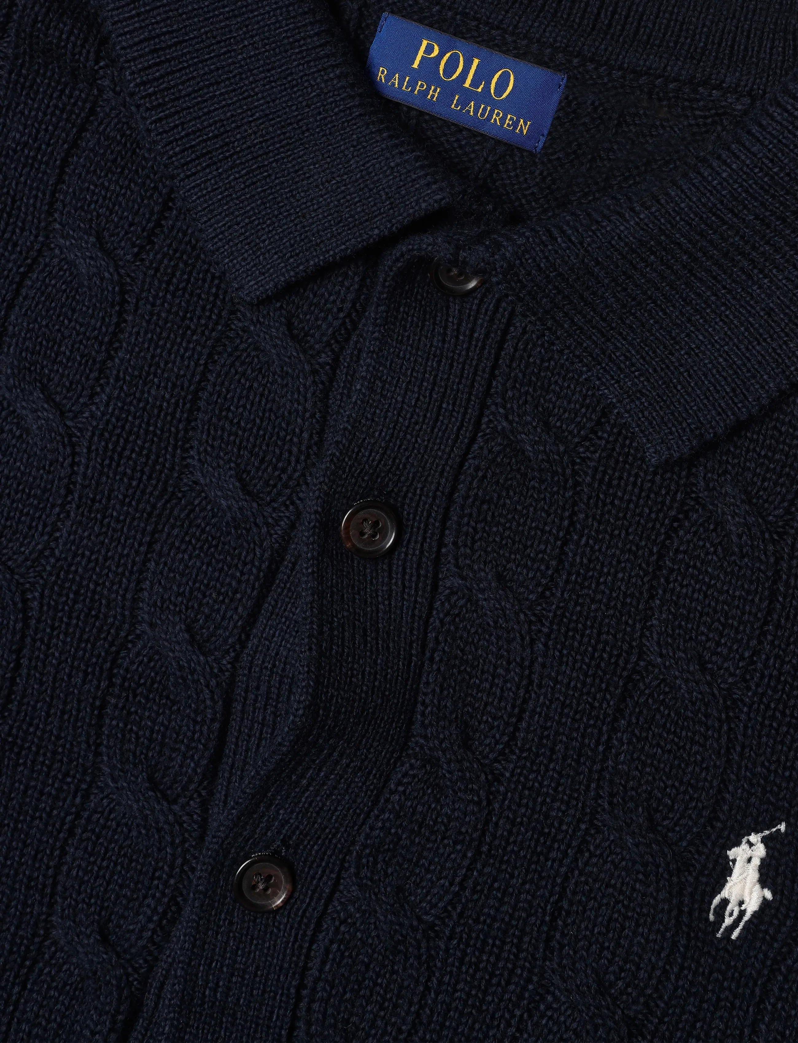 Polo Ralph Lauren - 5/1 ROVING COTTON-LSL-CRD - cardigans - hunter navy w/ c8 - 2