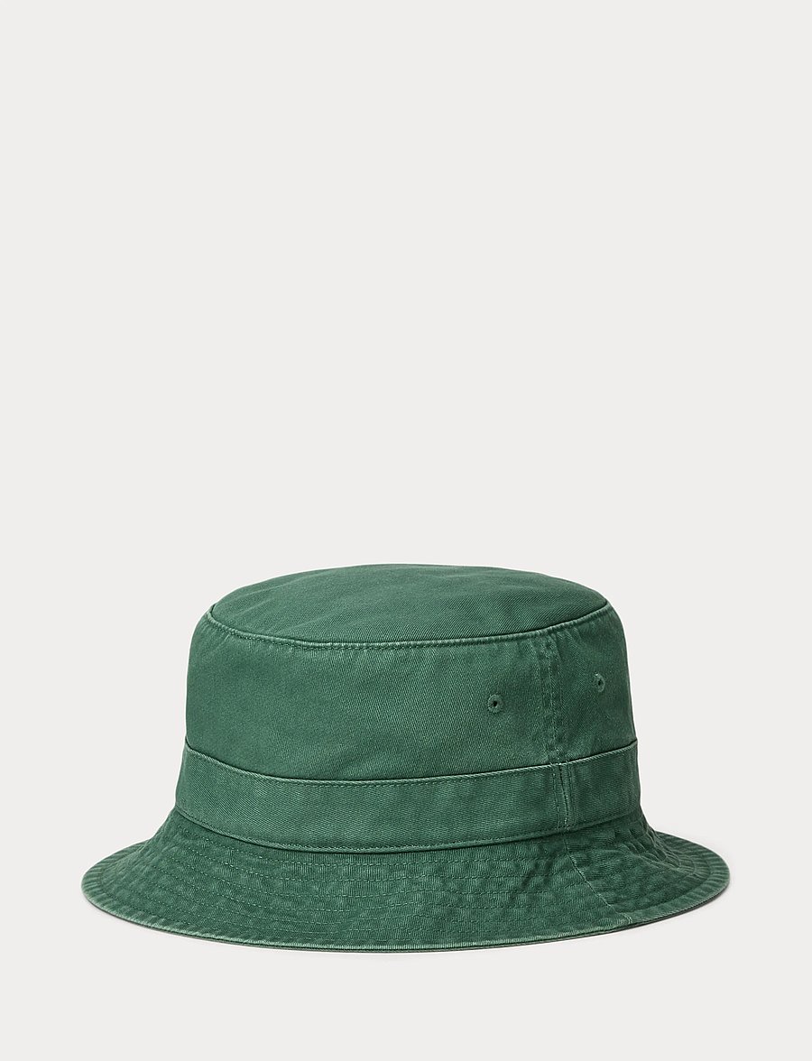 Polo Ralph Lauren - Polo Bear Twill Bucket Hat - bucket hats - new forest w/ fa2 - 0