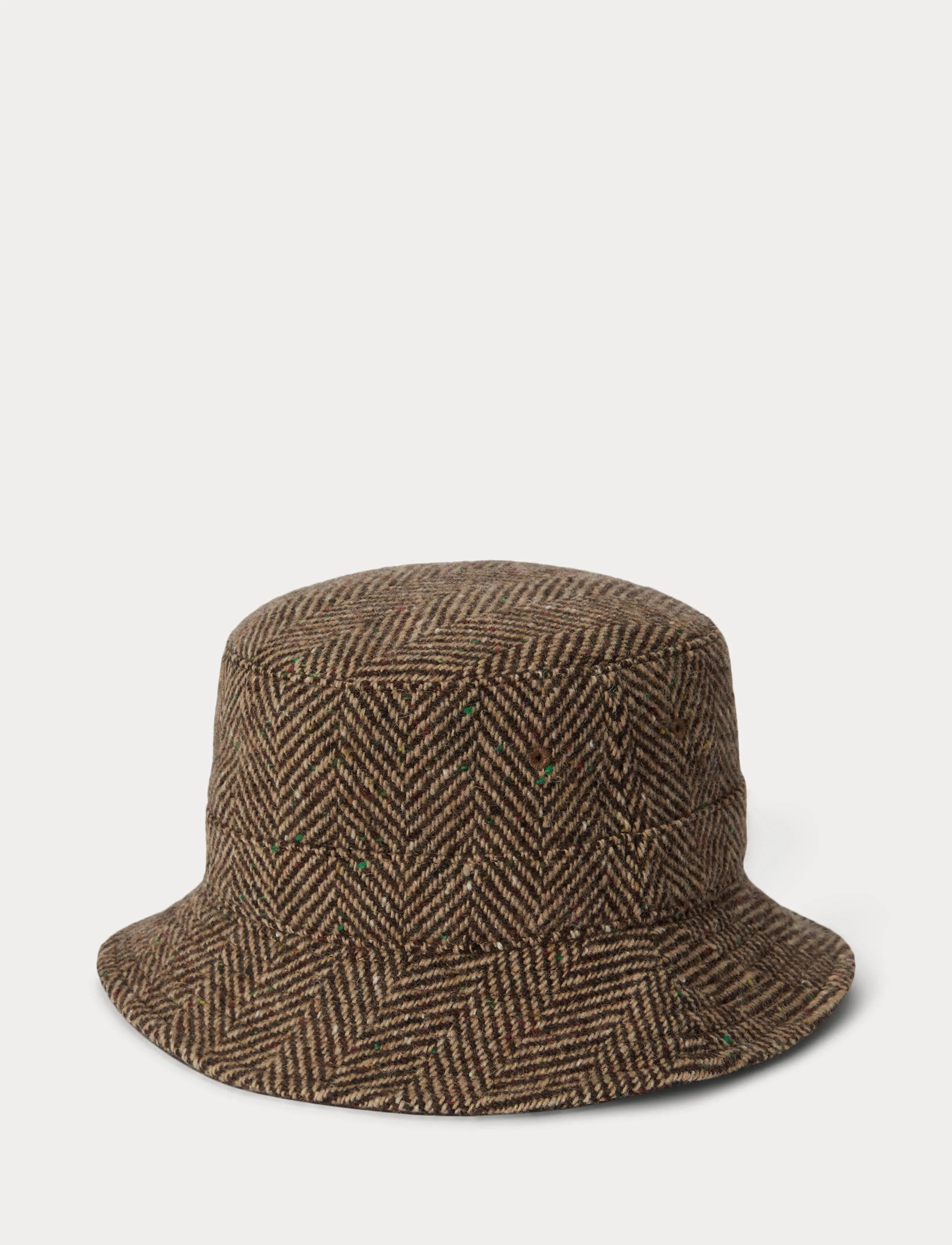 Polo Ralph Lauren Herringbone Tweed Bucket Hat - Inspiration - HERRINGBONE MULTI / brown