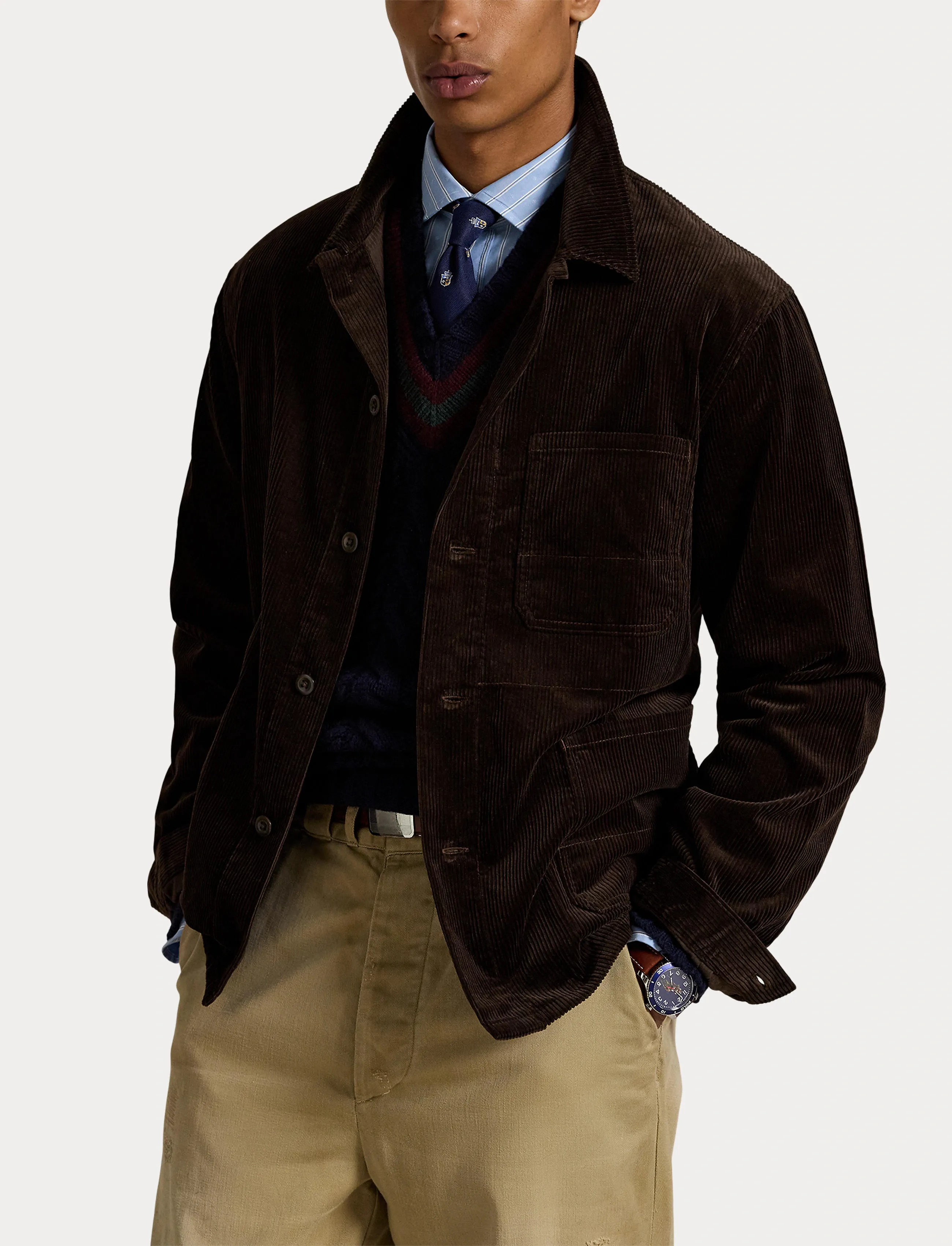 Polo Ralph Lauren - Corduroy Utility Jacket - madison brown x - 5