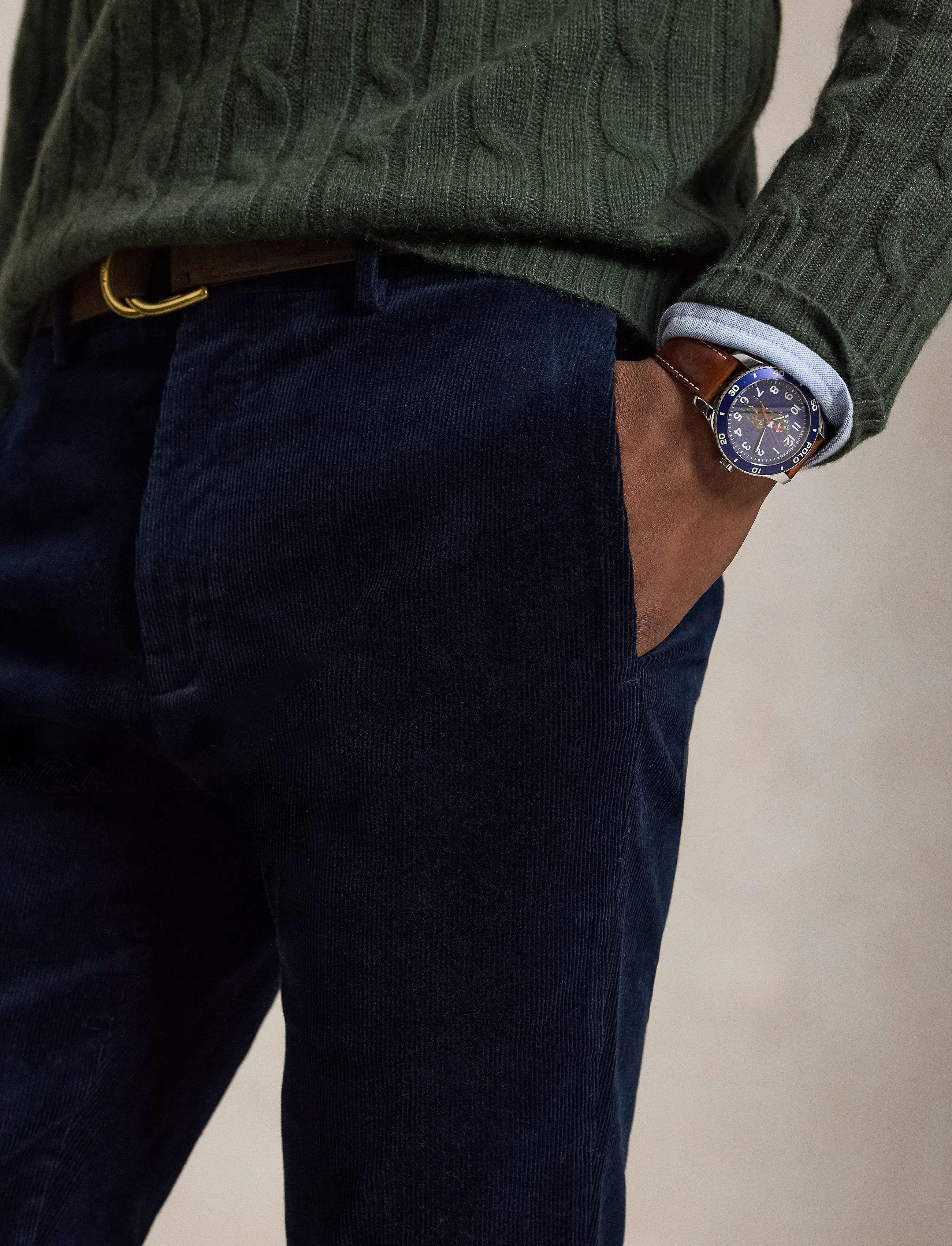 Polo Ralph Lauren - Andover Slim Fit Stretch Corduroy Pant - freizeithosen - aviator navy - 5