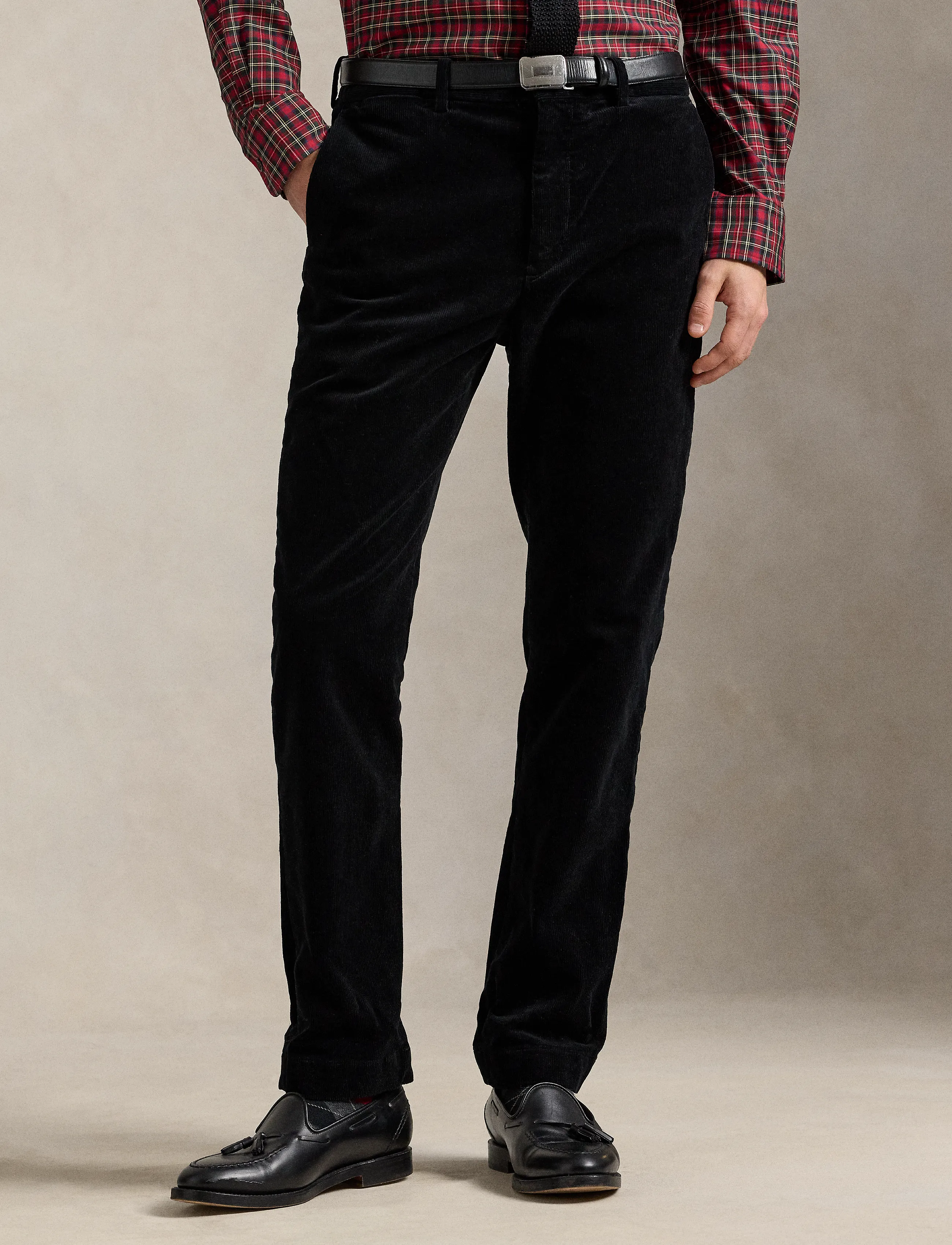 Polo Ralph Lauren Andover Slim Fit Stretch Corduroy Pant - Freizeithosen - POLO BLACK / black