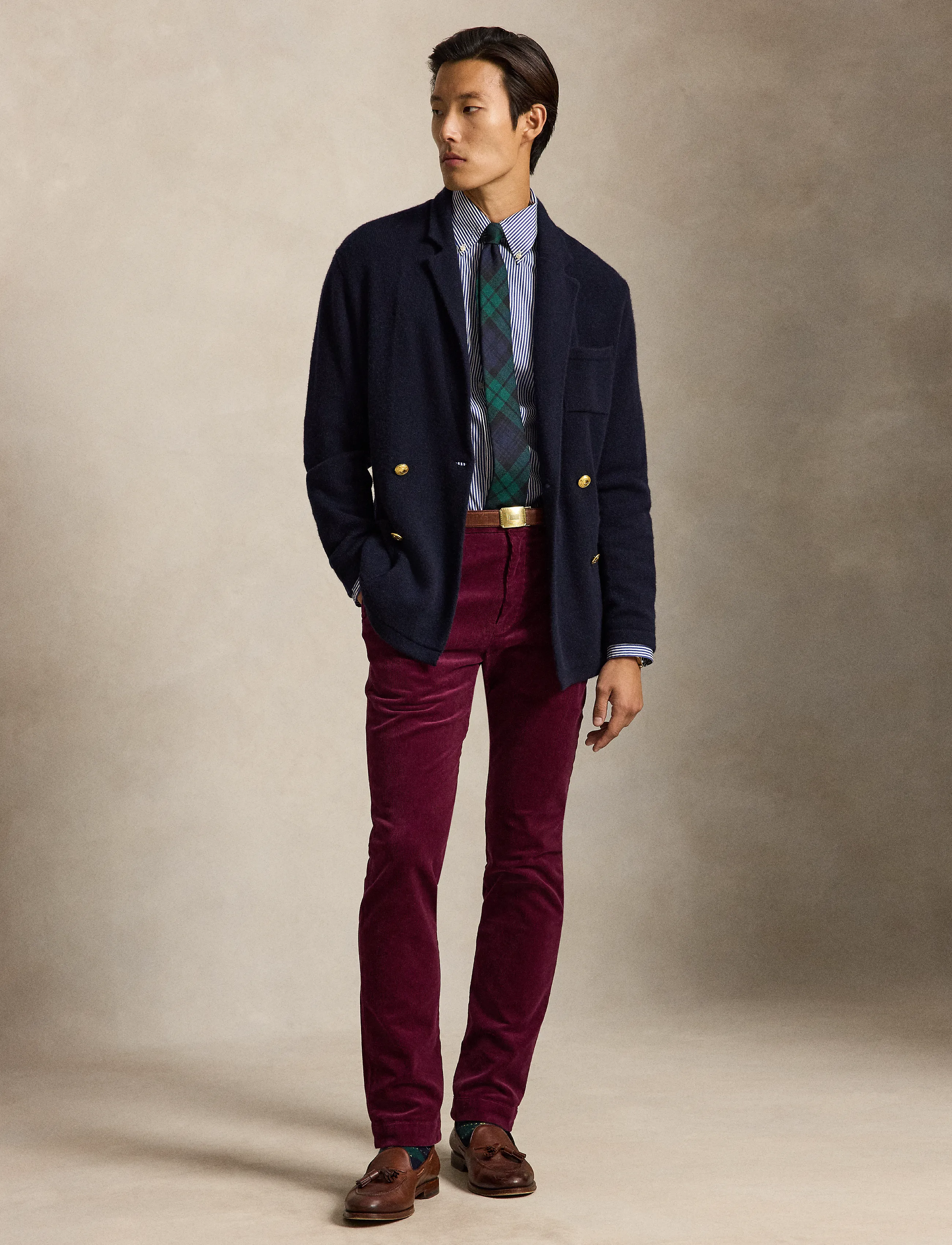 Polo Ralph Lauren Andover Slim Fit Stretch Corduroy Pant - Hosen - RUBY / burgundy
