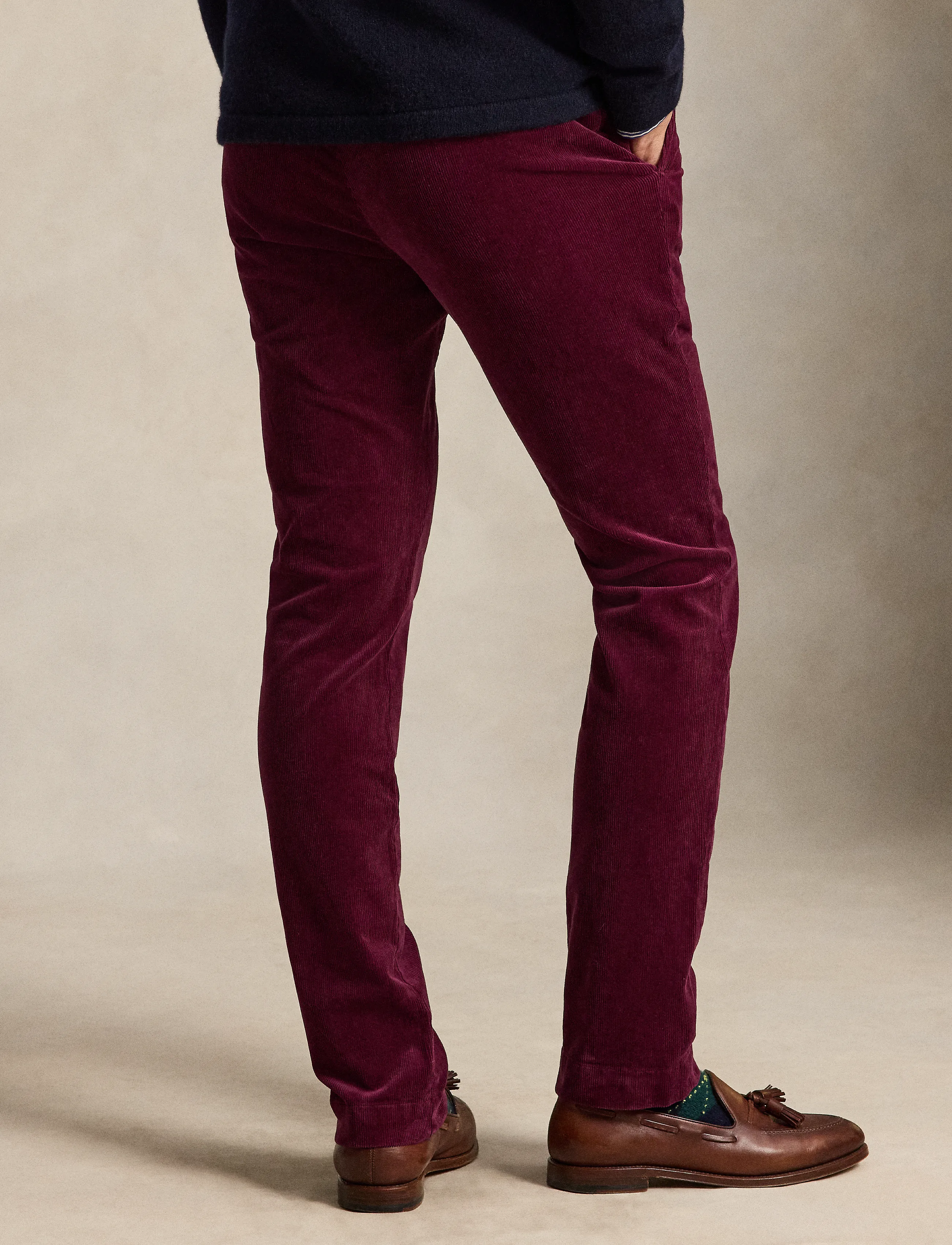 Polo Ralph Lauren - Andover Slim Fit Stretch Corduroy Pant - freizeithosen - ruby - 3