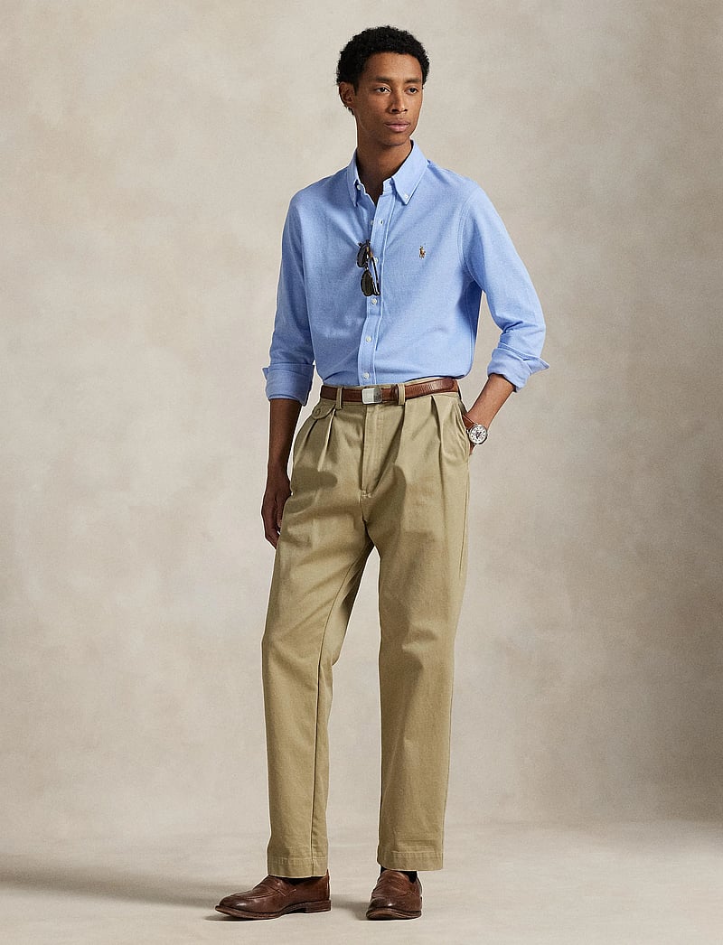 Polo Ralph Lauren - Knit Oxford Shirt - basic skjortor - harbor island blu - 0