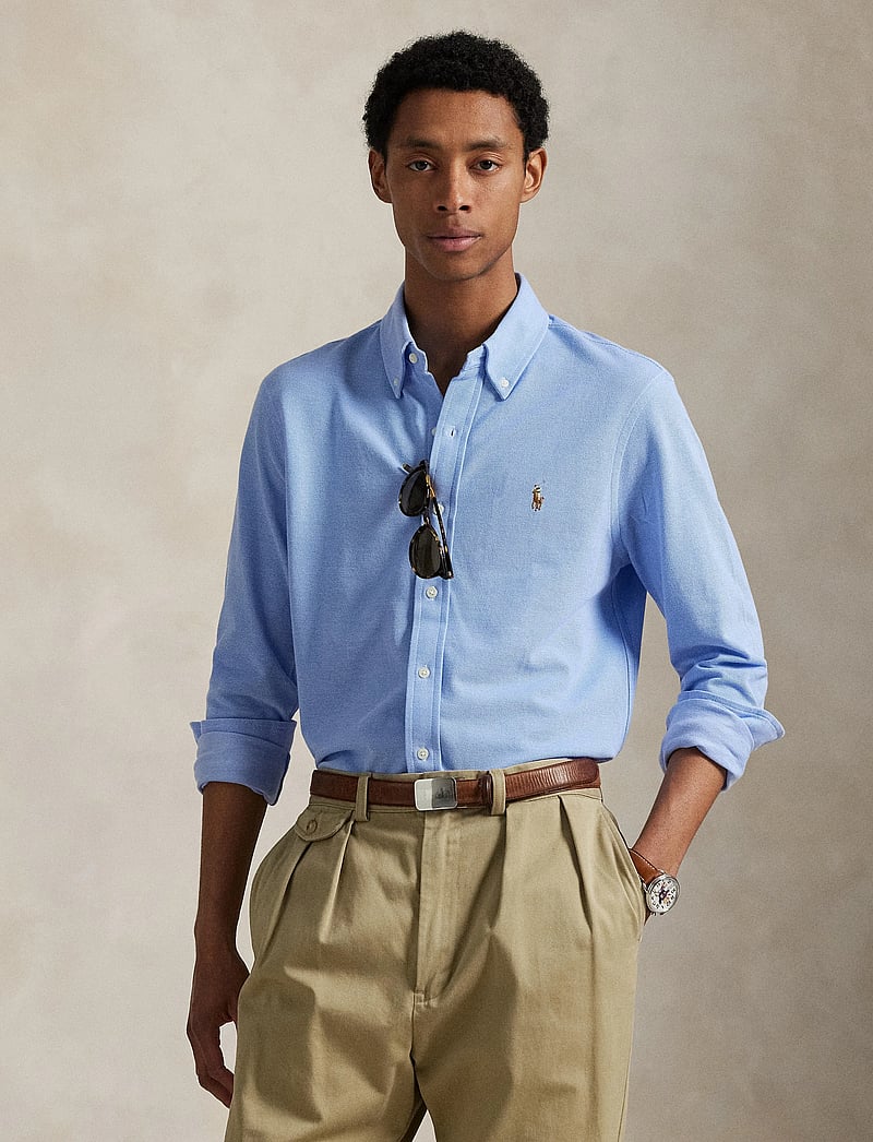 Polo Ralph Lauren - Knit Oxford Shirt - basic skjortor - harbor island blu - 3