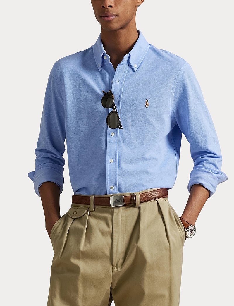 Polo Ralph Lauren - Knit Oxford Shirt - basic skjortor - harbor island blu - 5