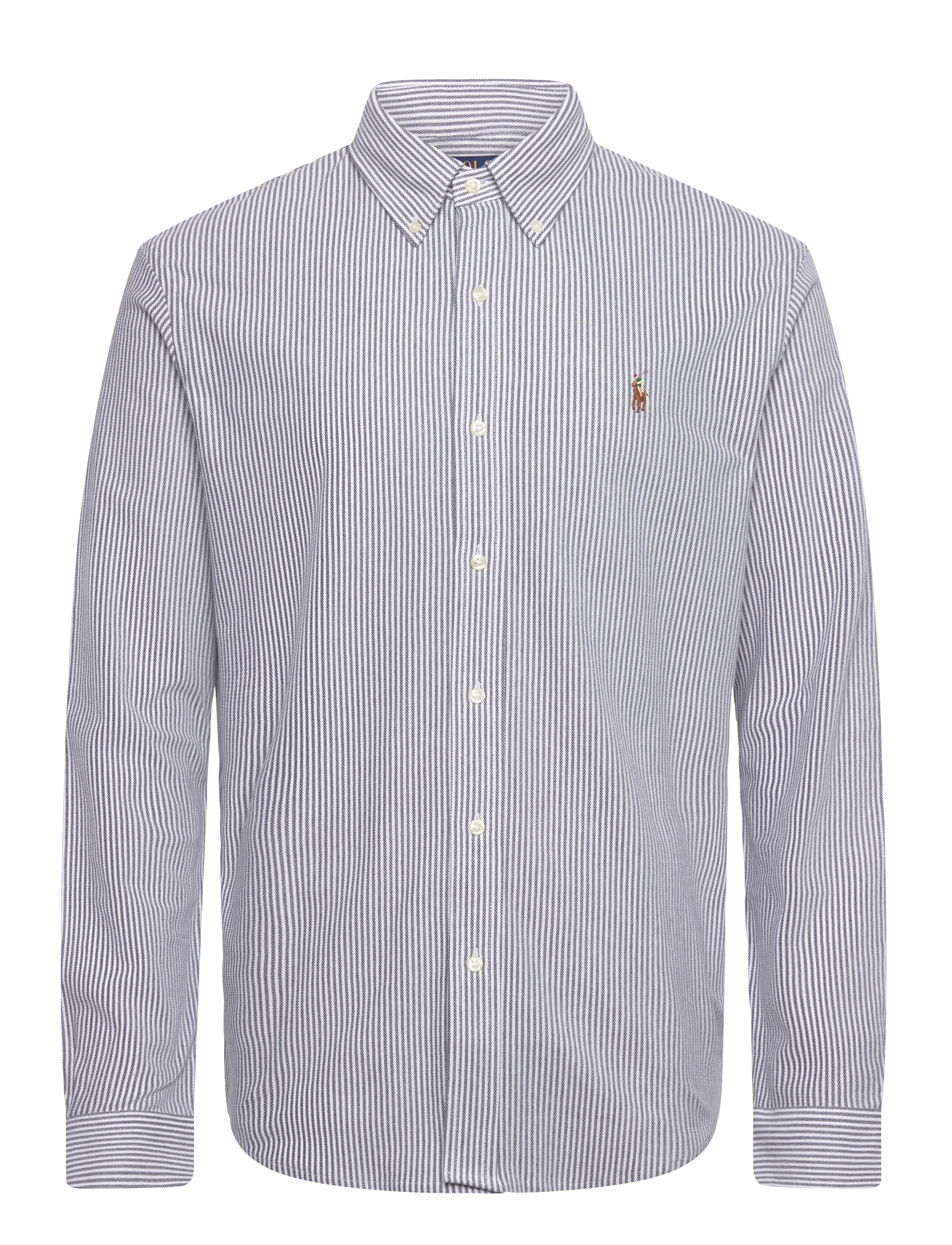 Striped Knit Oxford Shirt - NEWPORT NAVY/WHIT