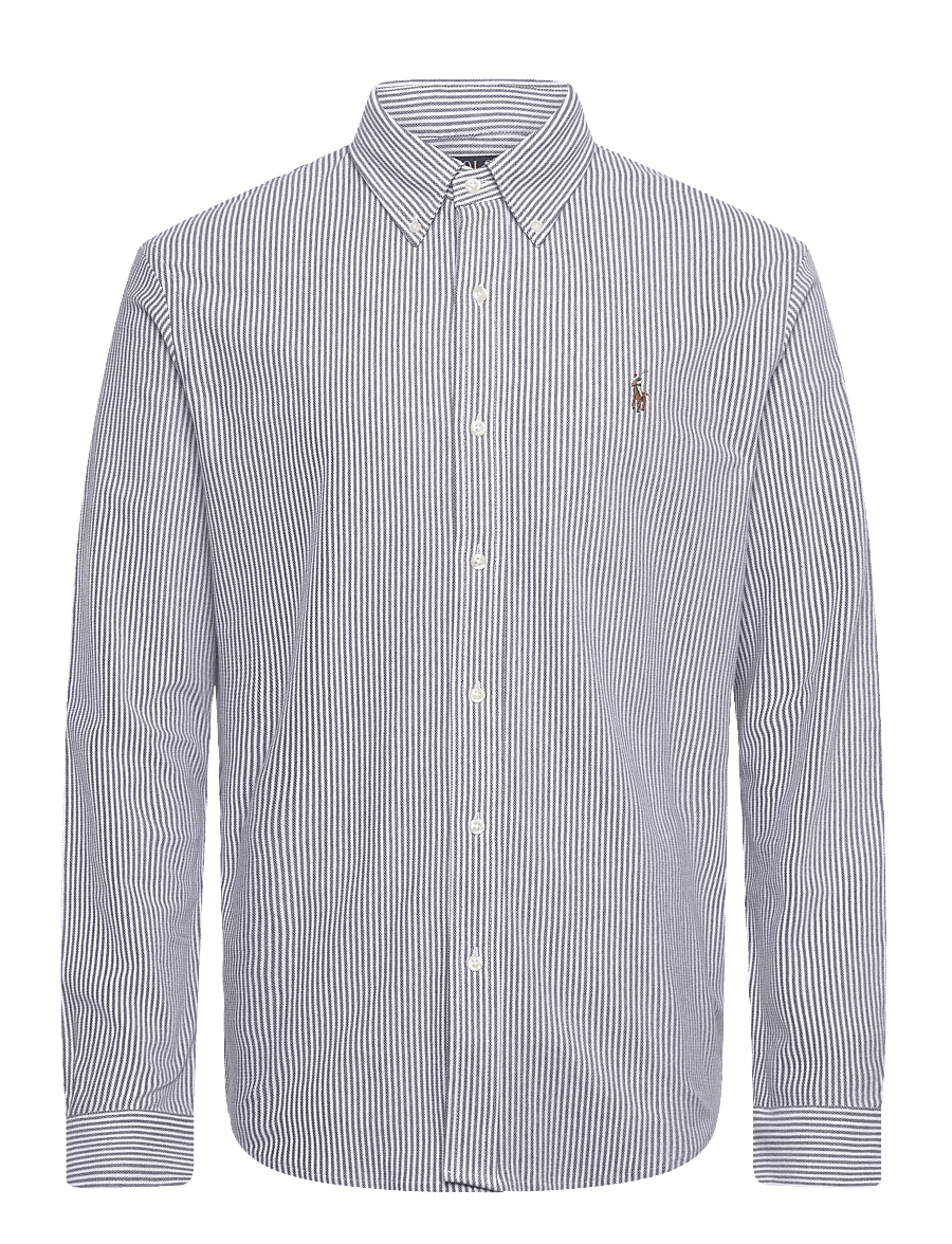 Polo Ralph Lauren - Striped Knit Oxford Shirt - newport navy/whit - 0