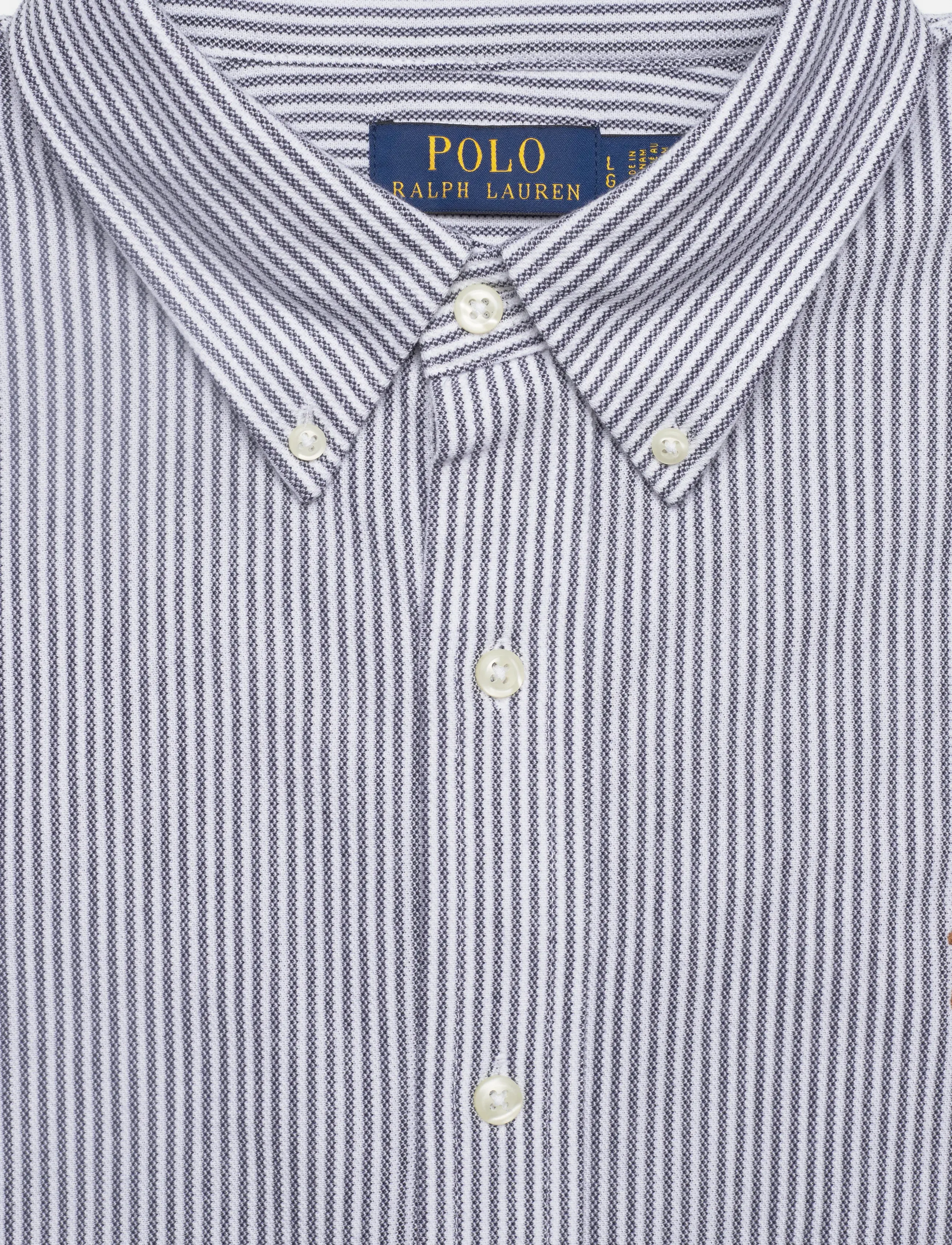 Polo Ralph Lauren - Striped Knit Oxford Shirt - newport navy/whit - 2