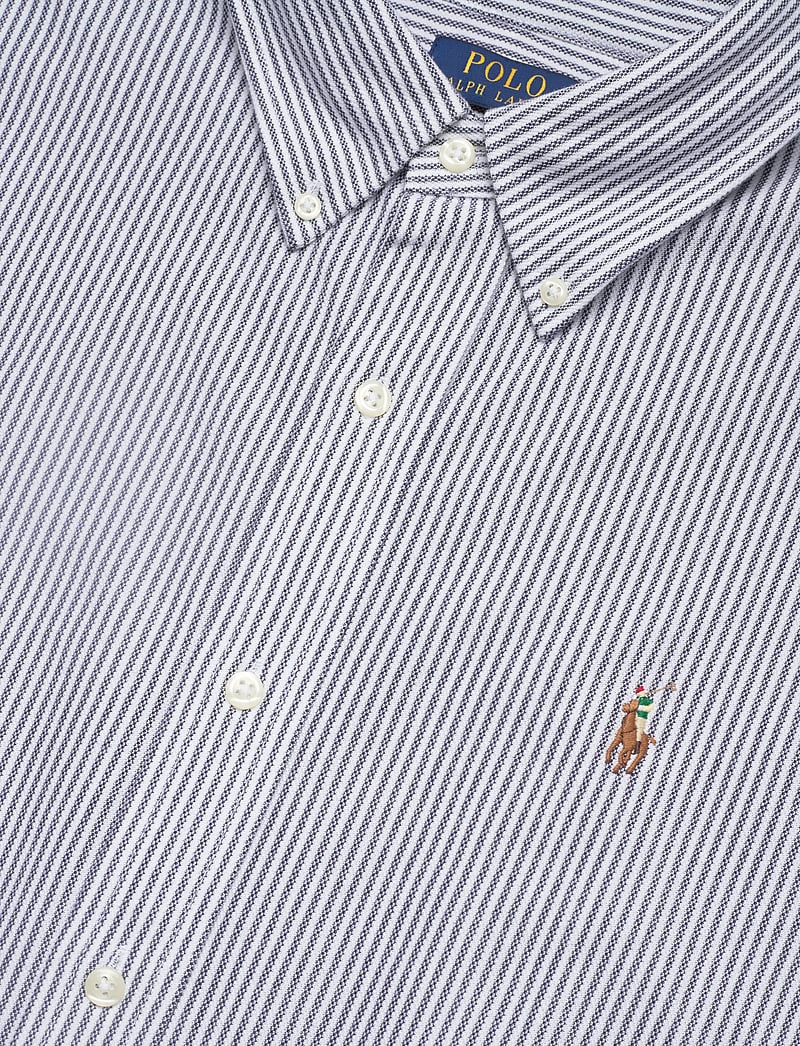 Polo Ralph Lauren - Striped Knit Oxford Shirt - newport navy/whit - 3