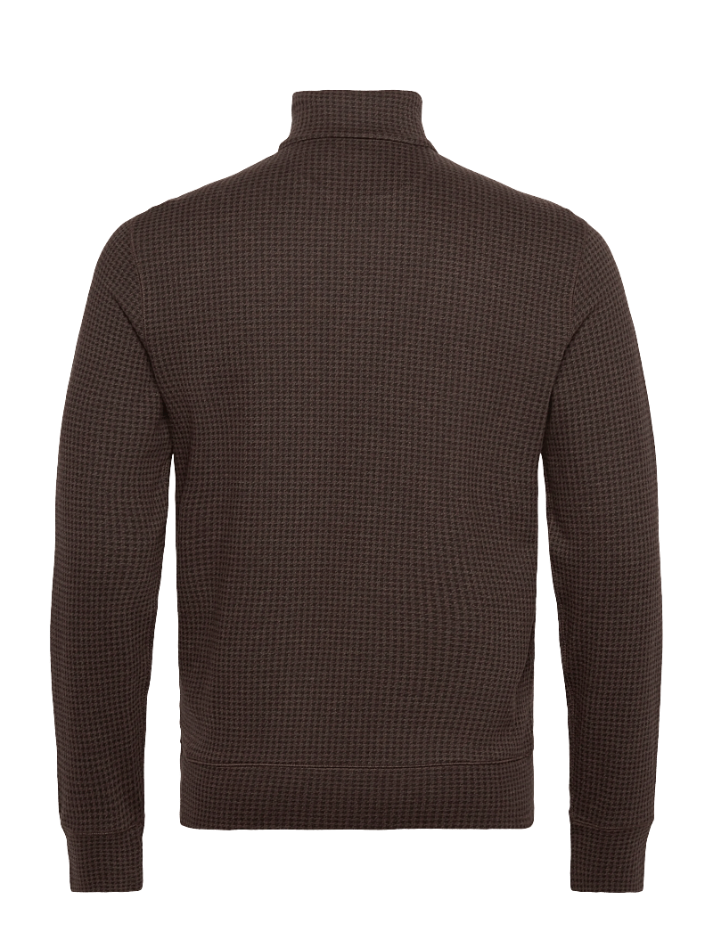Polo Ralph Lauren - Houndstooth Luxury Jersey Pullover - alpine brown htr - 1