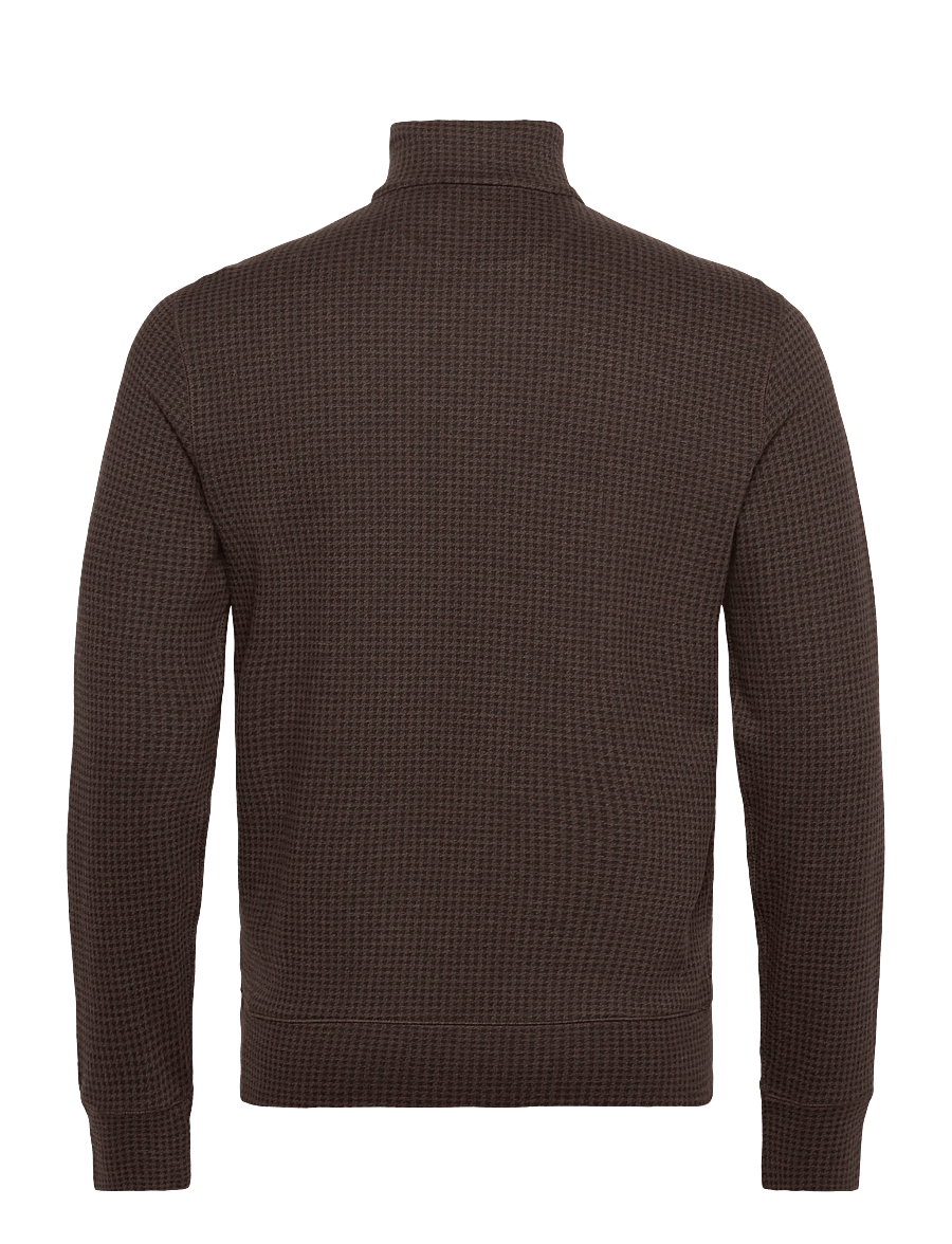 Polo Ralph Lauren - Houndstooth Luxury Jersey Pullover - alpine brown htr - 1