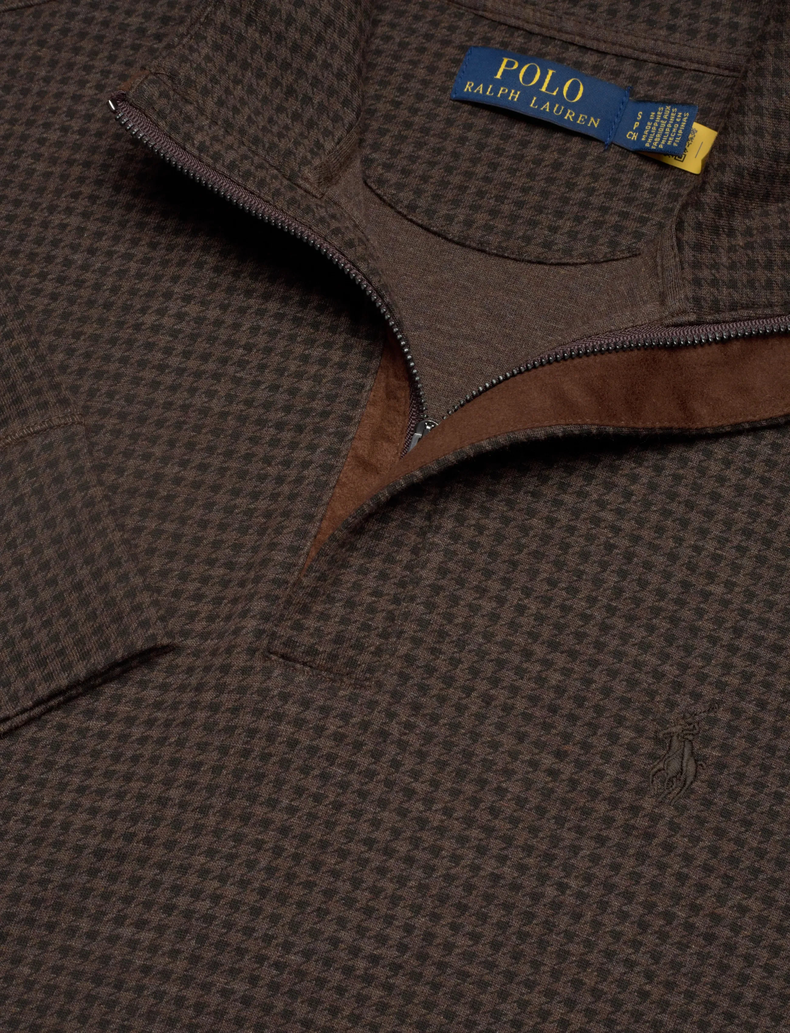 Polo Ralph Lauren - Houndstooth Luxury Jersey Pullover - alpine brown htr - 2