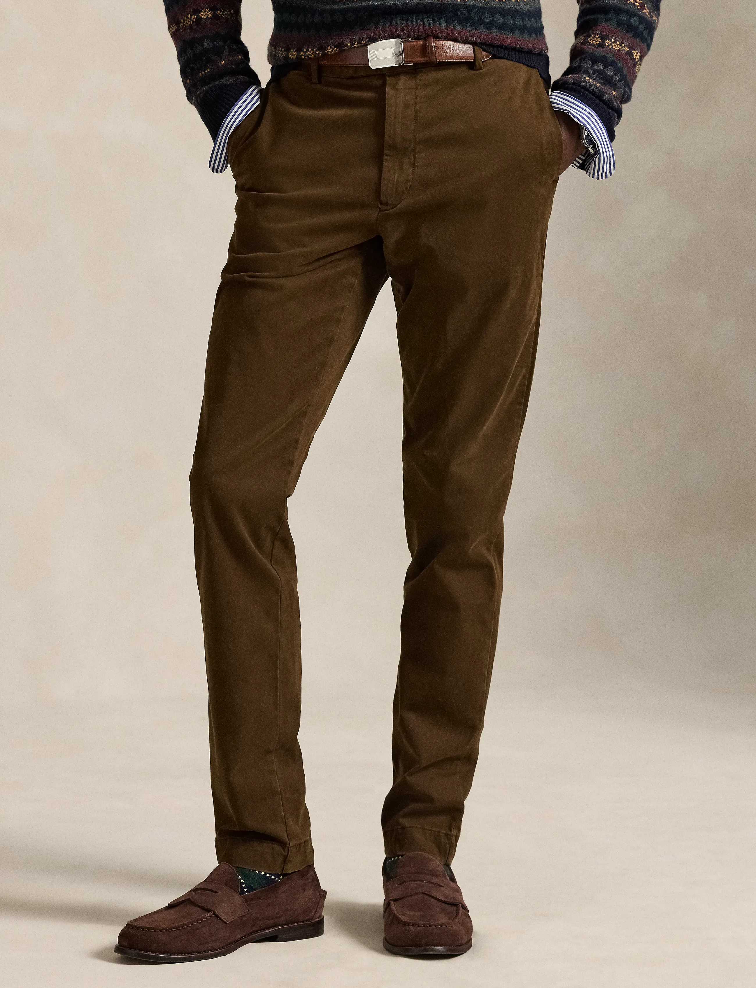 Polo Ralph Lauren Jarrett Slim Fit Sateen Pant - Chinos - DARK BROWN / brown