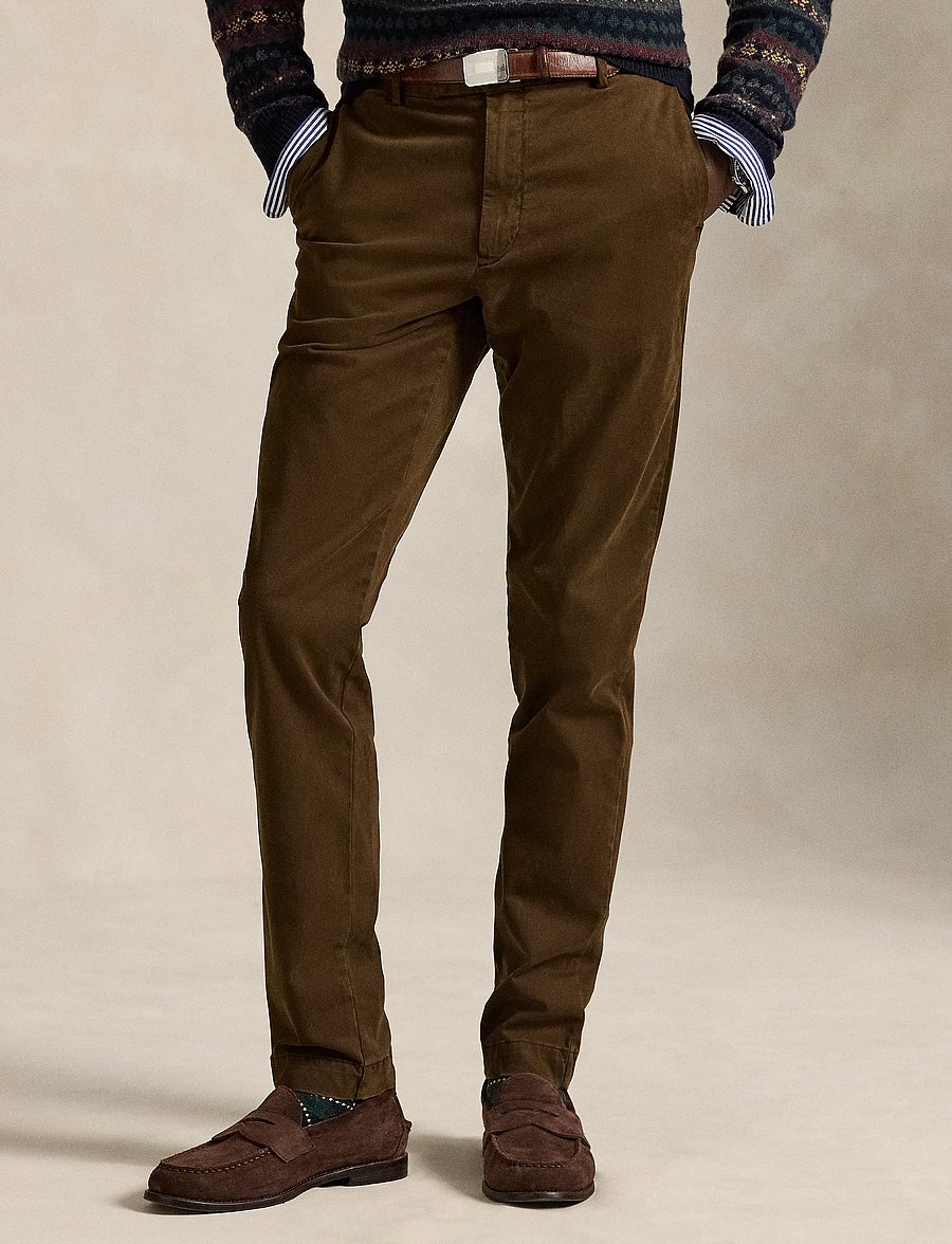 Polo Ralph Lauren - Jarrett Slim Fit Sateen Pant - chinos - dark brown - 0
