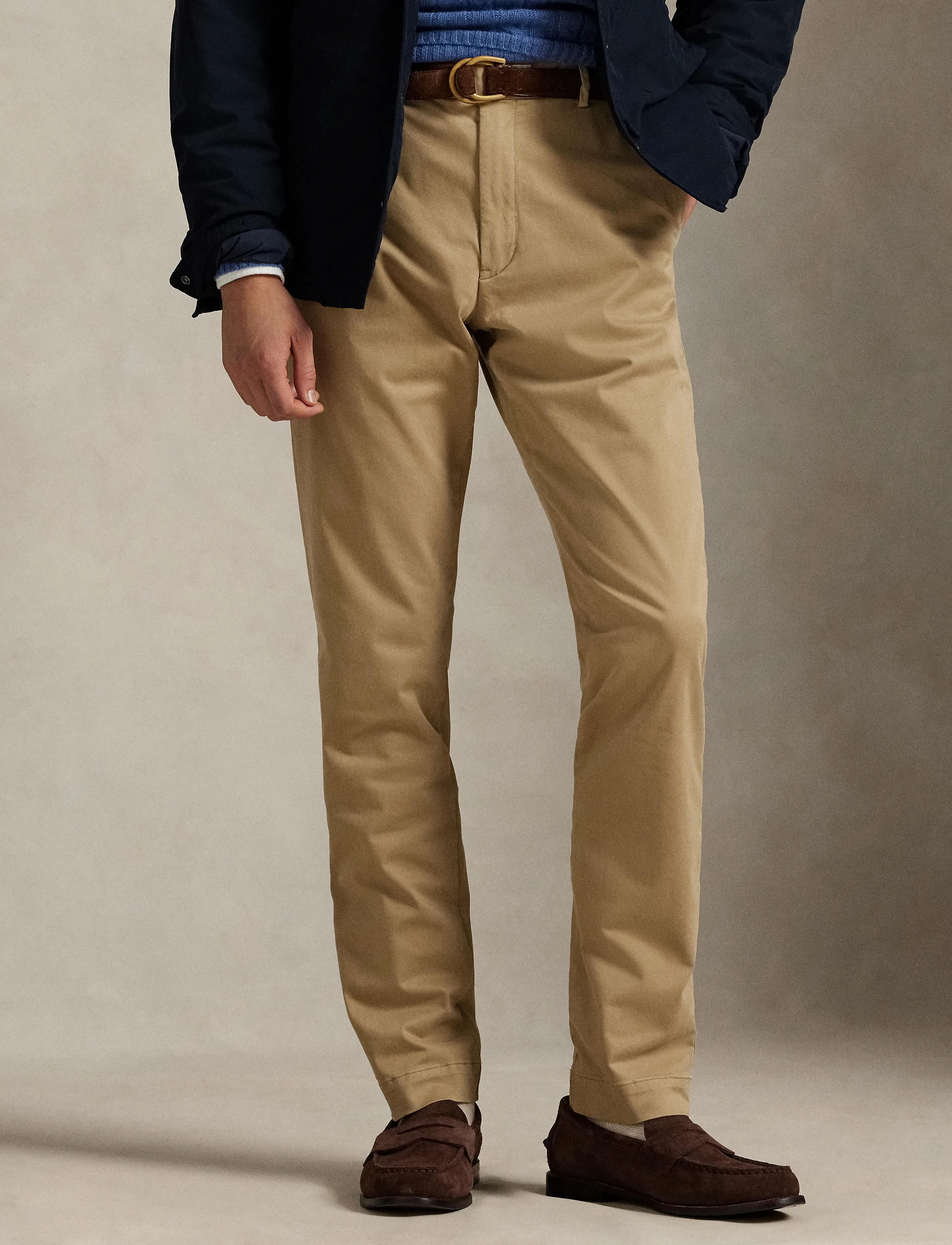 Polo Ralph Lauren NEW ENGLAND SATEEN-JARRETT CHINO - New arrivals - KHAKI HILL / beige