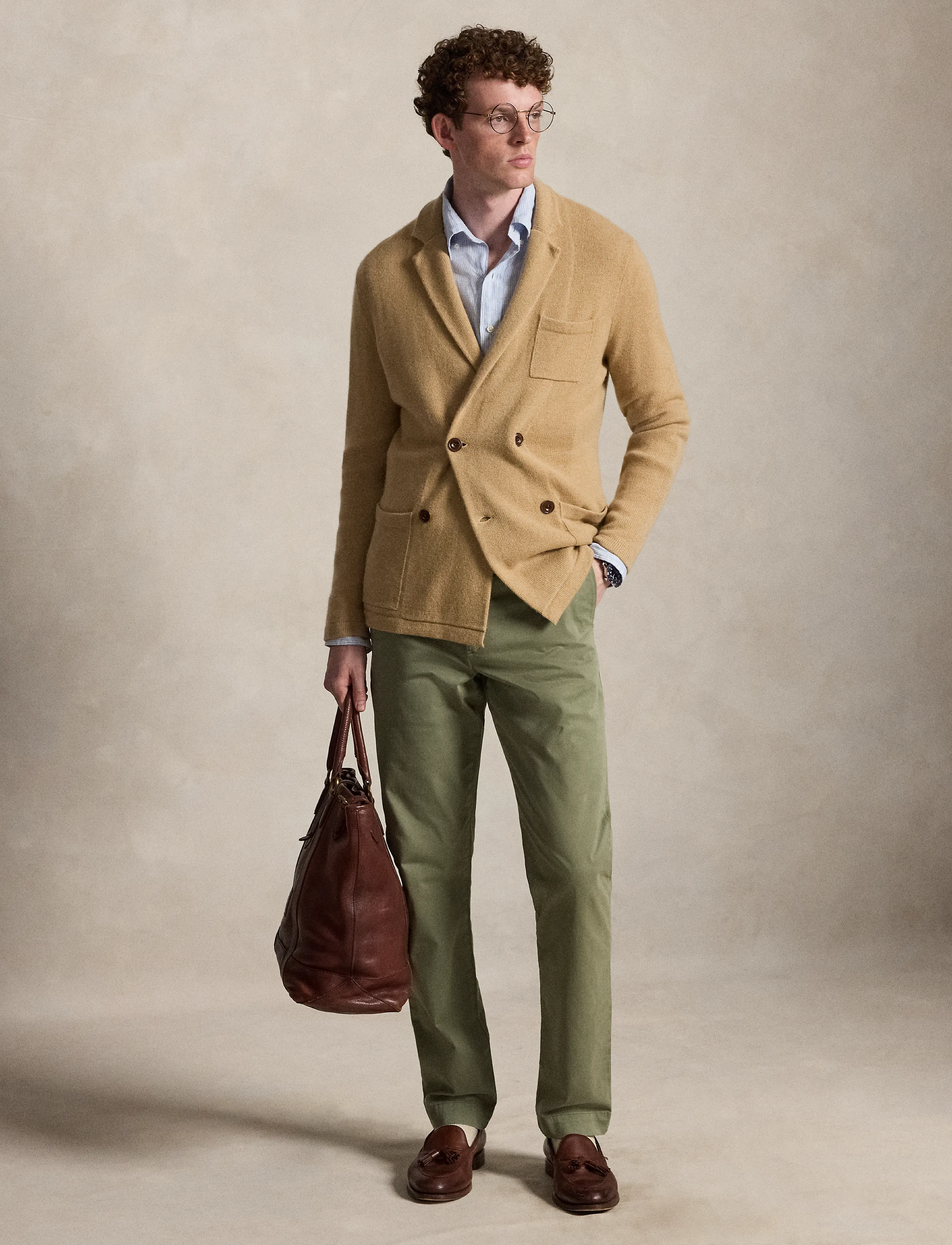 Polo Ralph Lauren Jarrett Slim Fit Sateen Pant - Chinos - SAGE GREEN / khaki/green