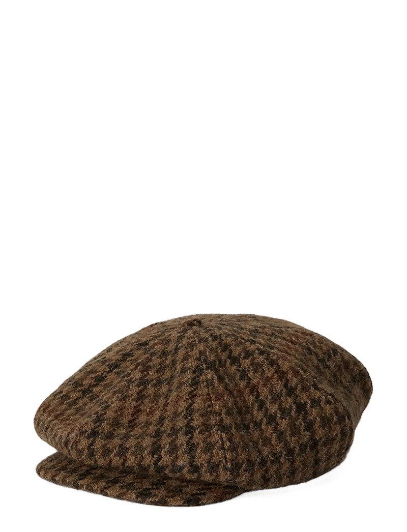 Polo Ralph Lauren - Houndstooth Wool Tweed Newsboy Cap - flat caps - loden multi - 1
