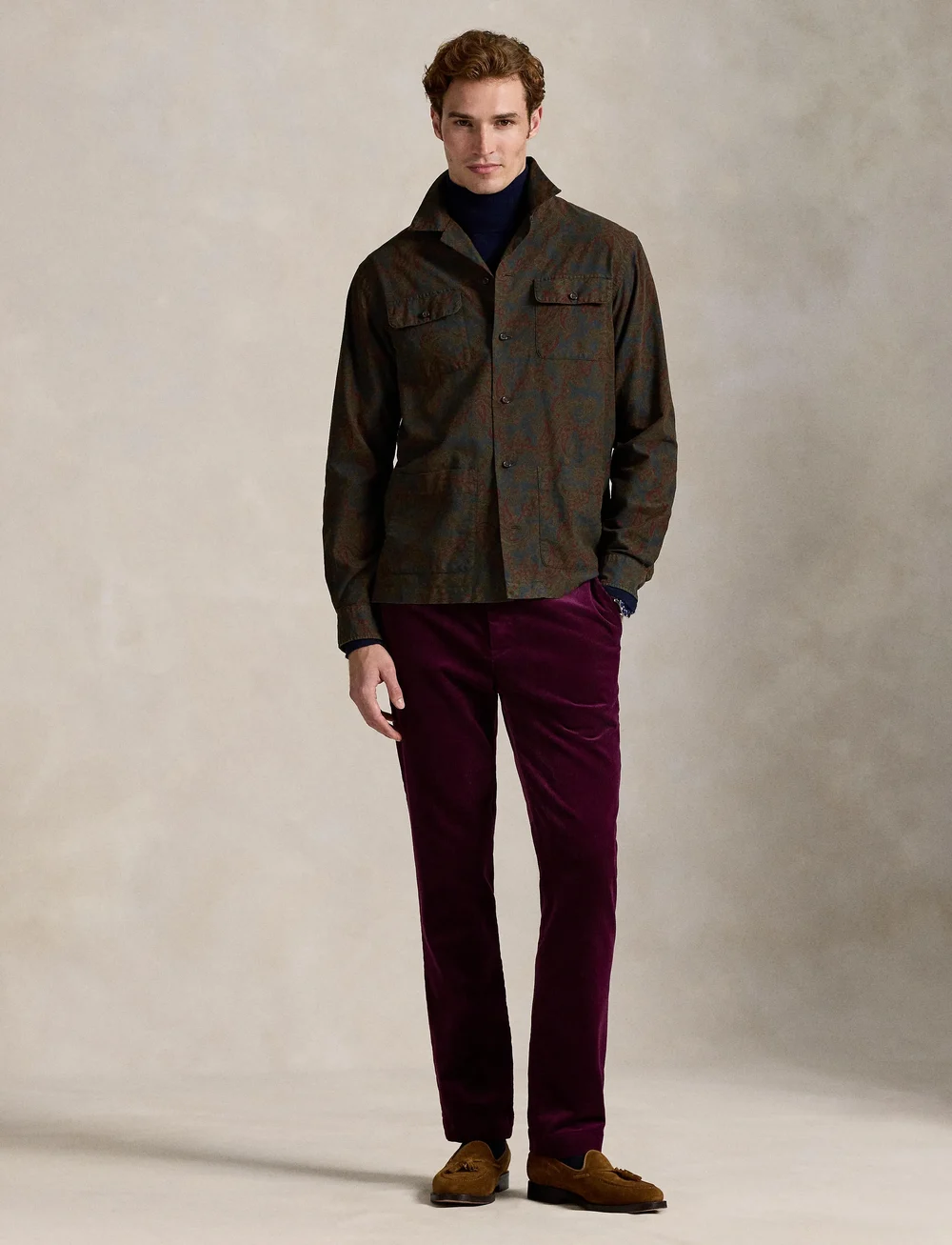 Polo Ralph Lauren - Paisley-Print Oxford Overshirt - basic-hemden - 6960 chesterton p - 0