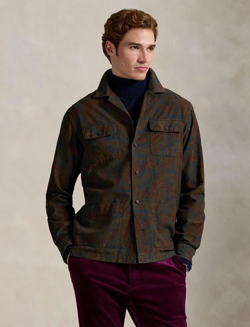 Polo Ralph Lauren - Paisley-Print Oxford Overshirt - basic-hemden - 6960 chesterton p - 3