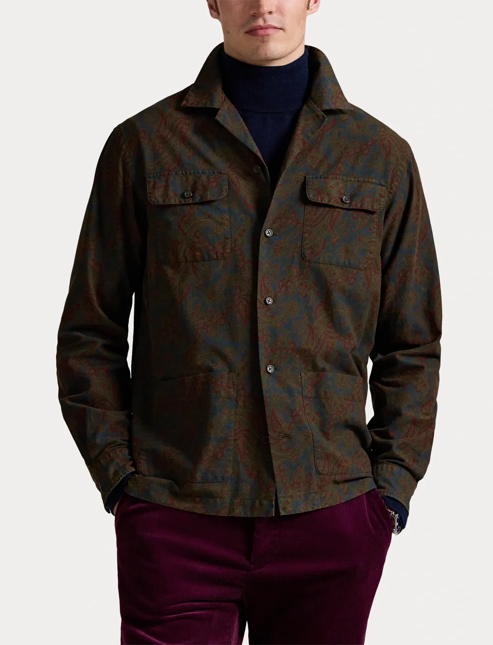 Polo Ralph Lauren - Paisley-Print Oxford Overshirt - basic-hemden - 6960 chesterton p - 5