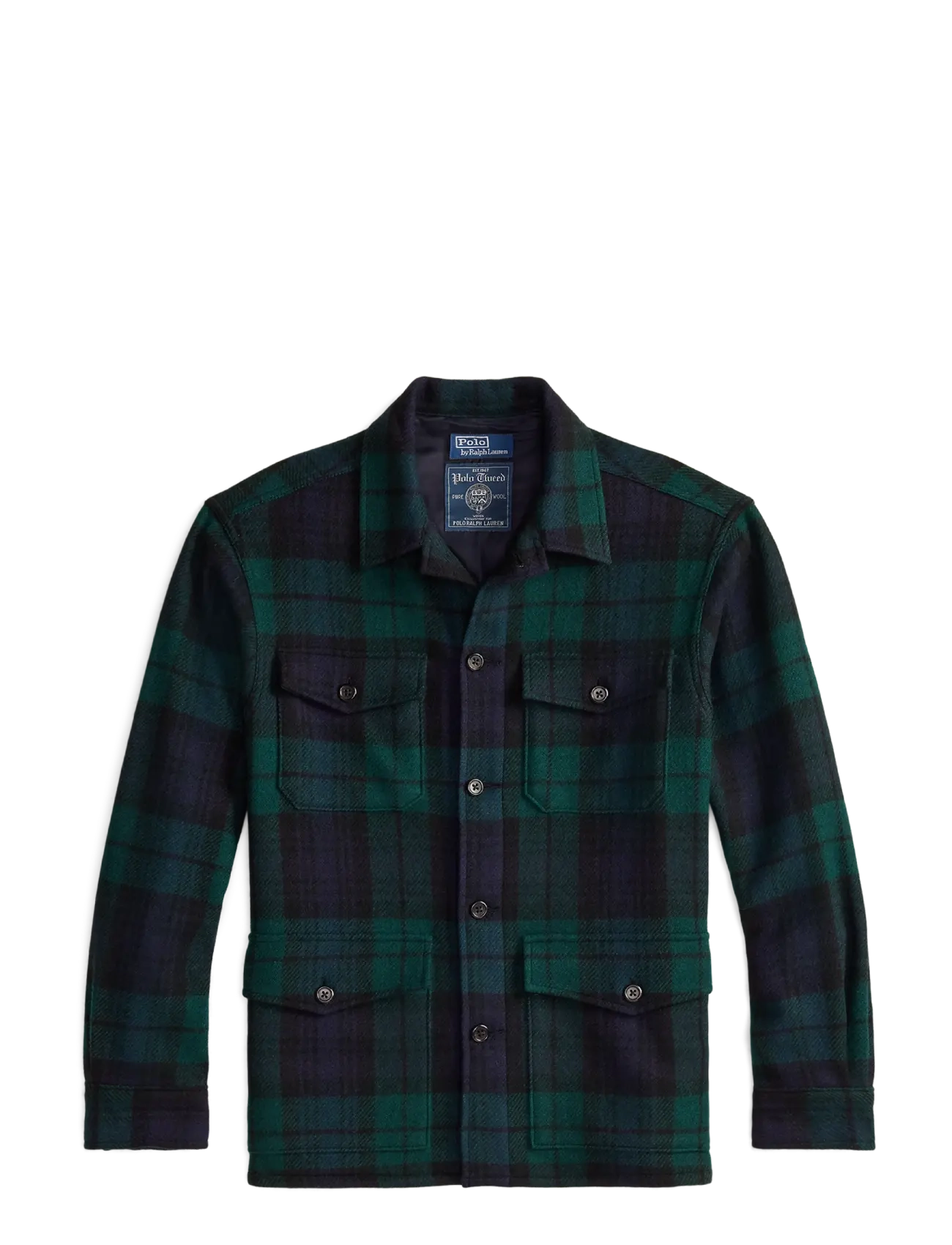 Polo Ralph Lauren - Plaid Wool-Alpaca Tweed Overshirt - 7018 large tartan - 1