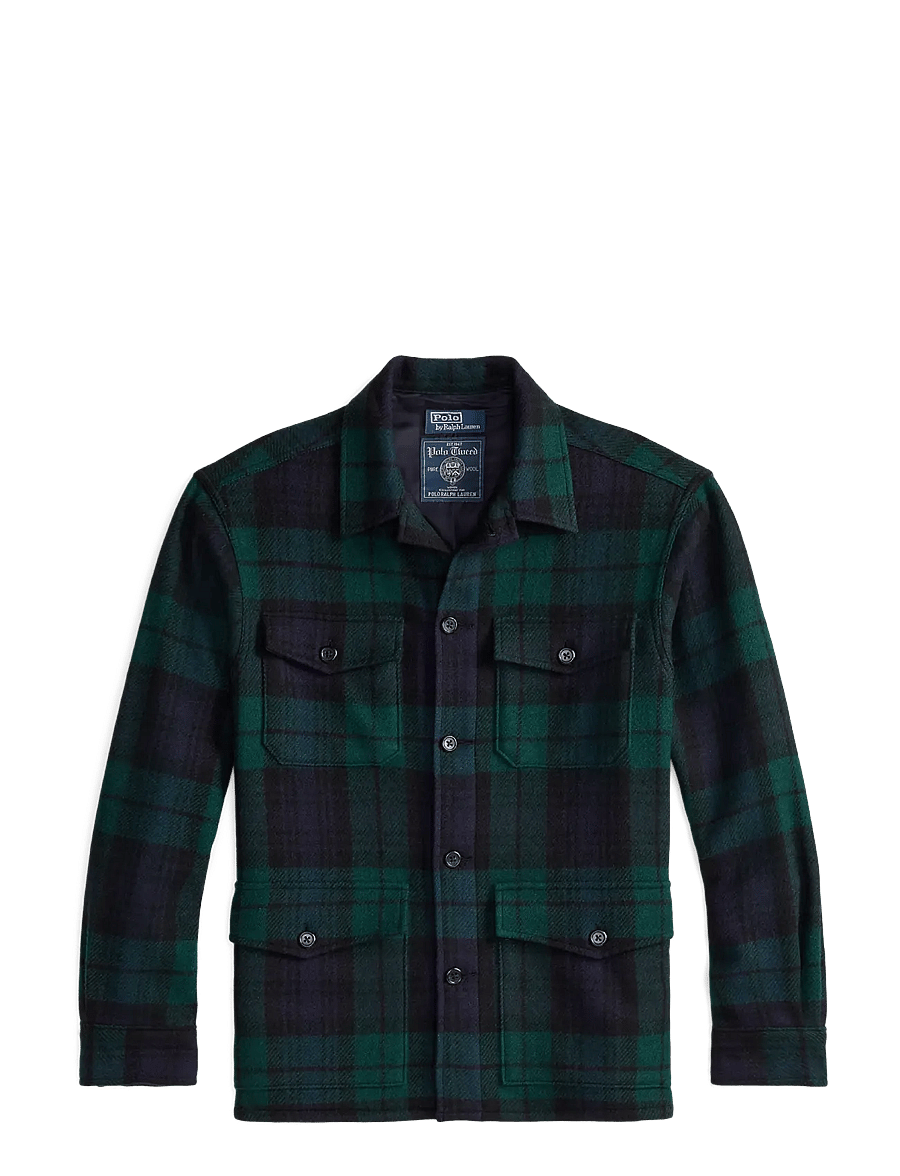 Polo Ralph Lauren - Plaid Wool-Alpaca Tweed Overshirt - 7018 large tartan - 1