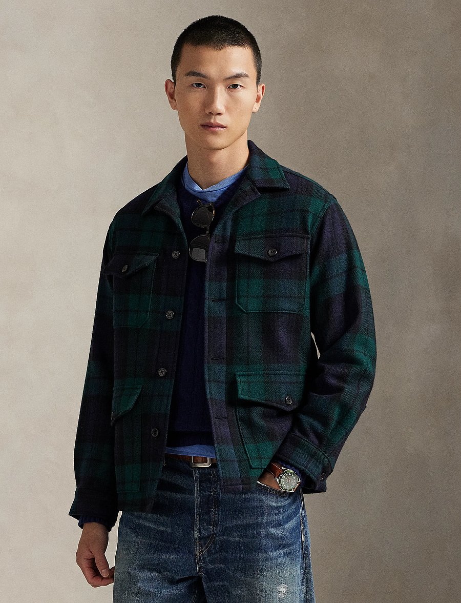 Polo Ralph Lauren - Plaid Wool-Alpaca Tweed Overshirt - 7018 large tartan - 0