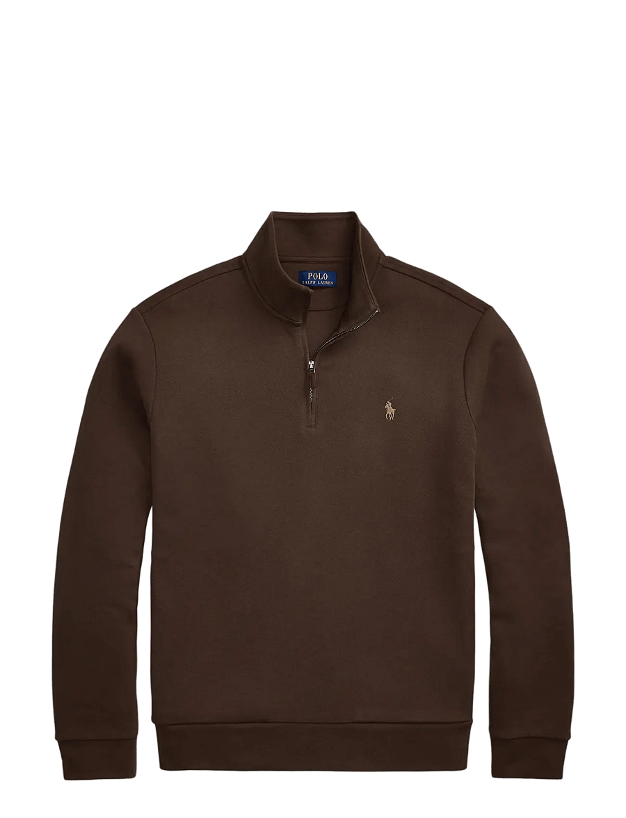 Polo Ralph Lauren - Double-Knit Mesh Quarter-Zip Pullover - nutmeg brown - 1