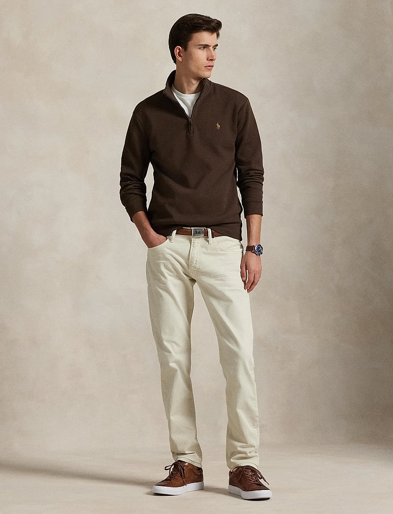 Polo Ralph Lauren - Double-Knit Mesh Quarter-Zip Pullover - half zip-tröjor - nutmeg brown - 0