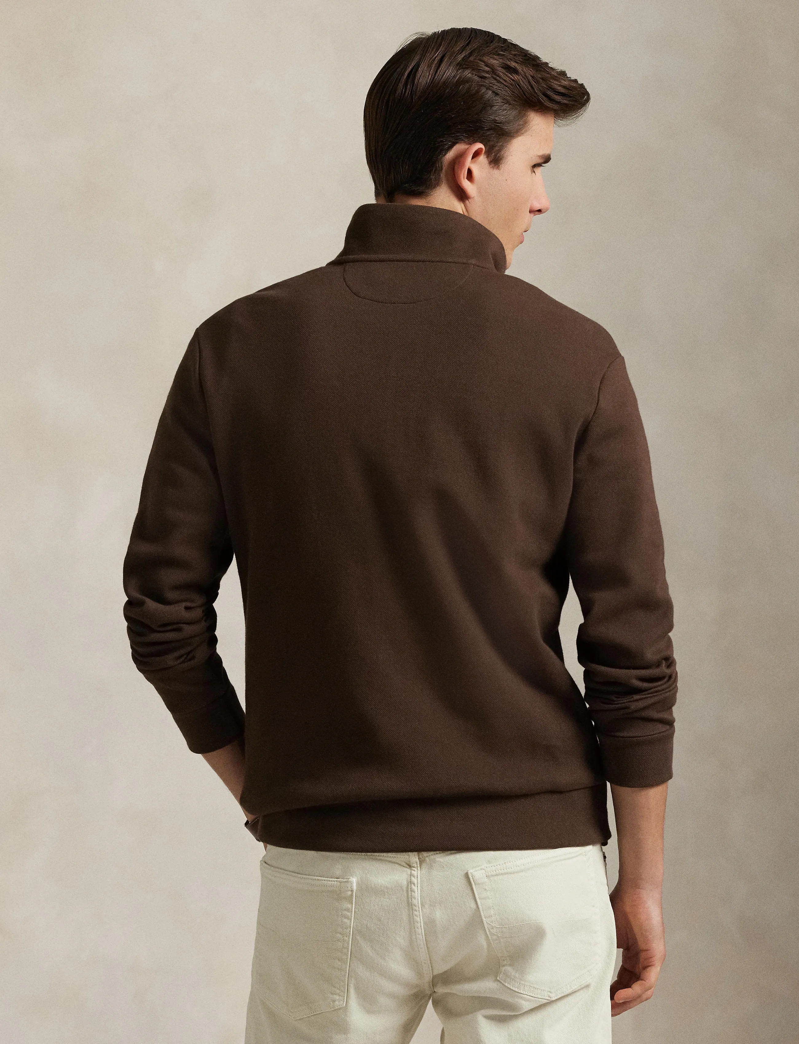 Polo Ralph Lauren - Double-Knit Mesh Quarter-Zip Pullover - nutmeg brown - 2