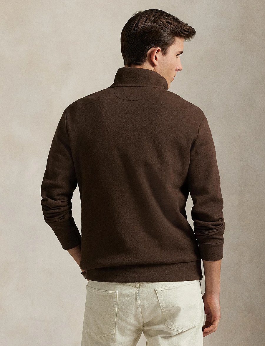 Polo Ralph Lauren - Double-Knit Mesh Quarter-Zip Pullover - nutmeg brown - 2
