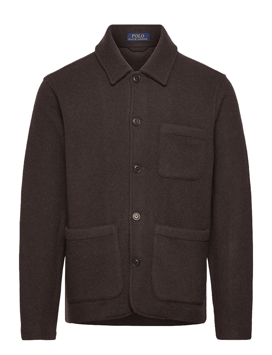 Polo Ralph Lauren - BRUSHED DOUBLE KNIT-LSL-PLO - wool jackets - dark brown heathe - 1