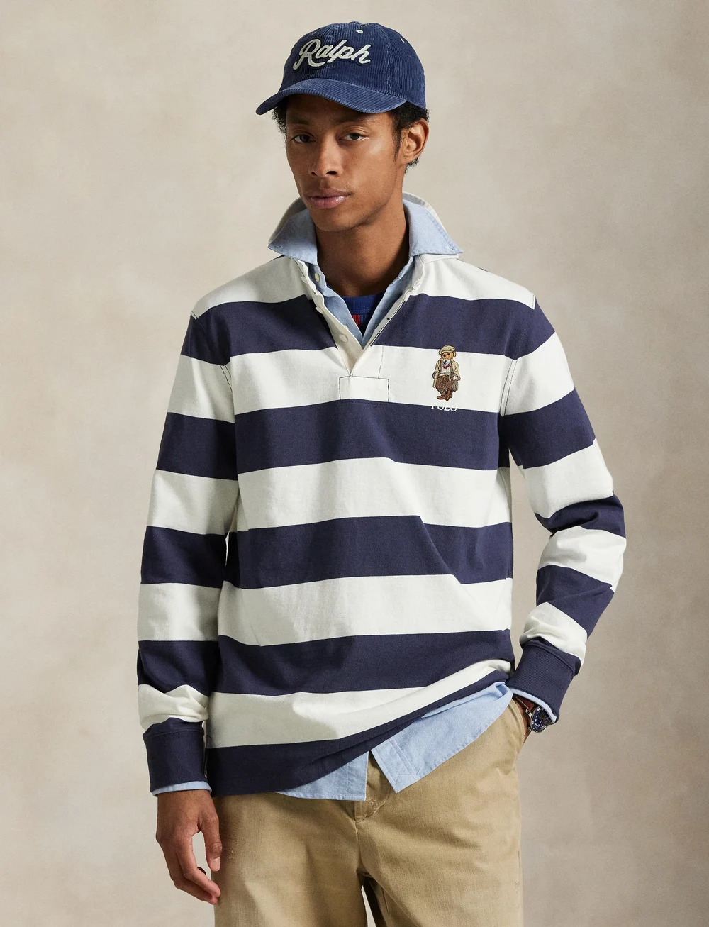 Polo Ralph Lauren - Classic Fit Polo Bear Rugby Shirt - langærmede poloer - fa25 fad blu/dckw - 3