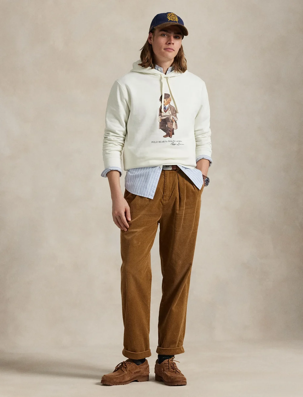 Polo Ralph Lauren - Polo Bear Fleece Hoodie - kapuzenpullover - fa25 deckwash whi - 1