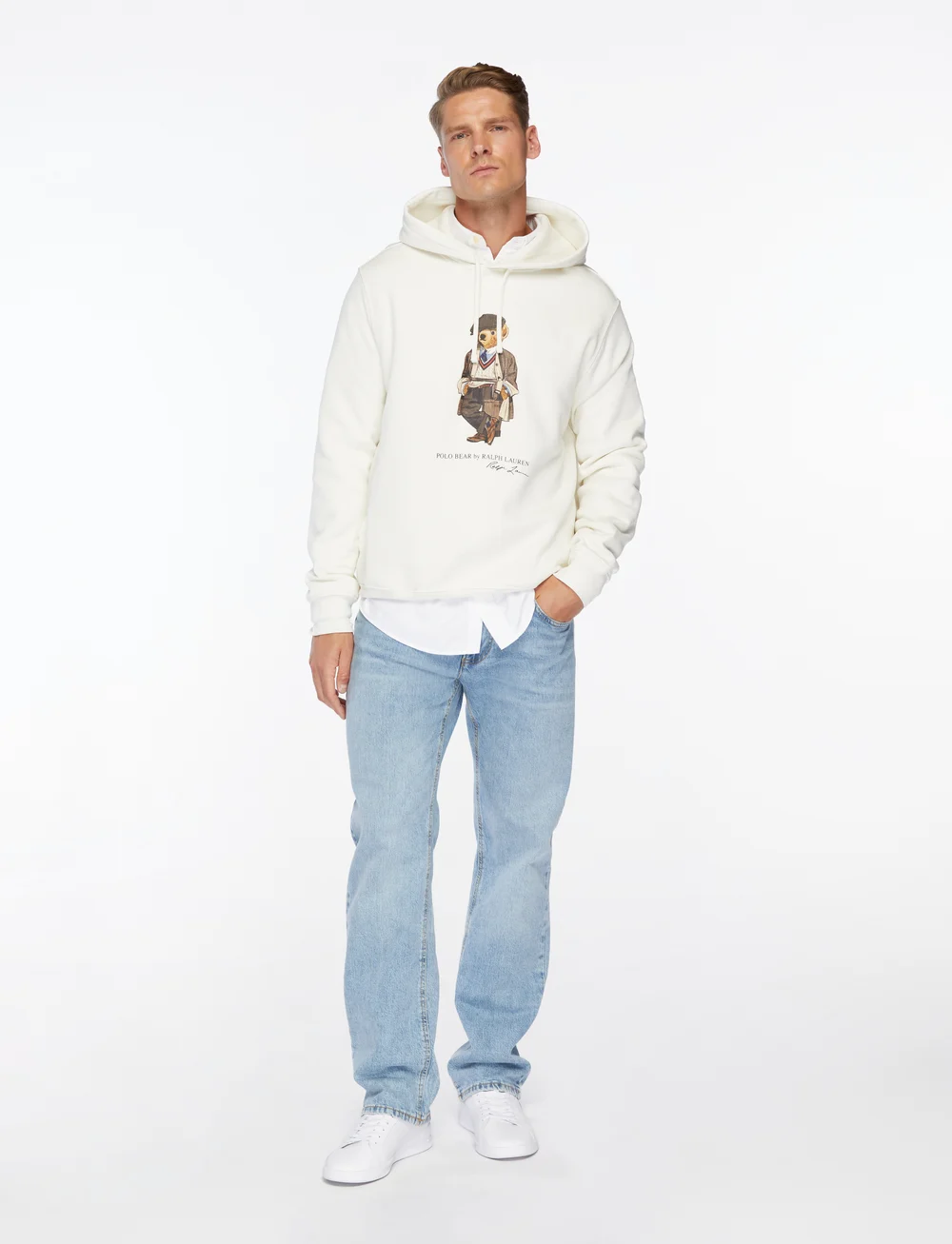 Polo Ralph Lauren - Polo Bear Fleece Hoodie - kapuzenpullover - fa25 deckwash whi - 3