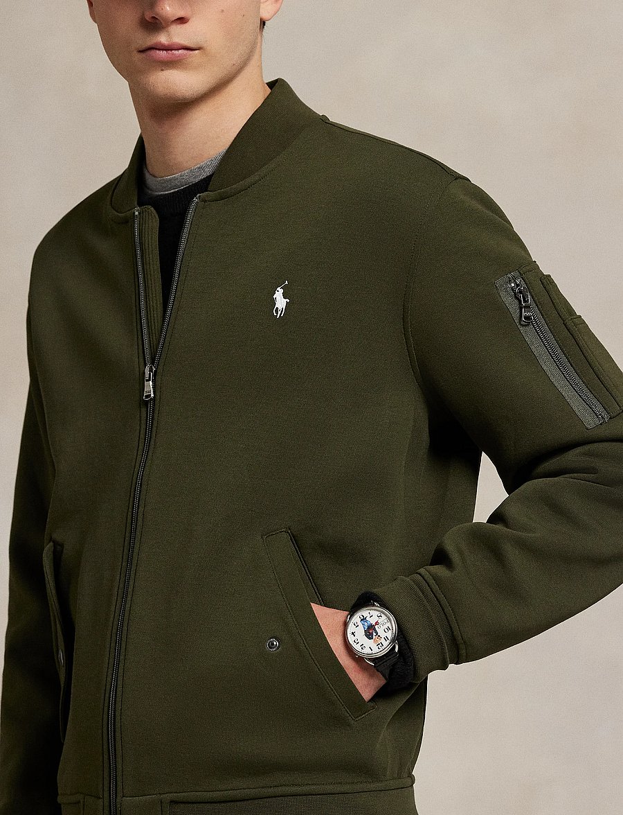 Polo Ralph Lauren - 30/1 DOUBLE KNT CVC-LSL-SWS - höstjackor - company olive - 2