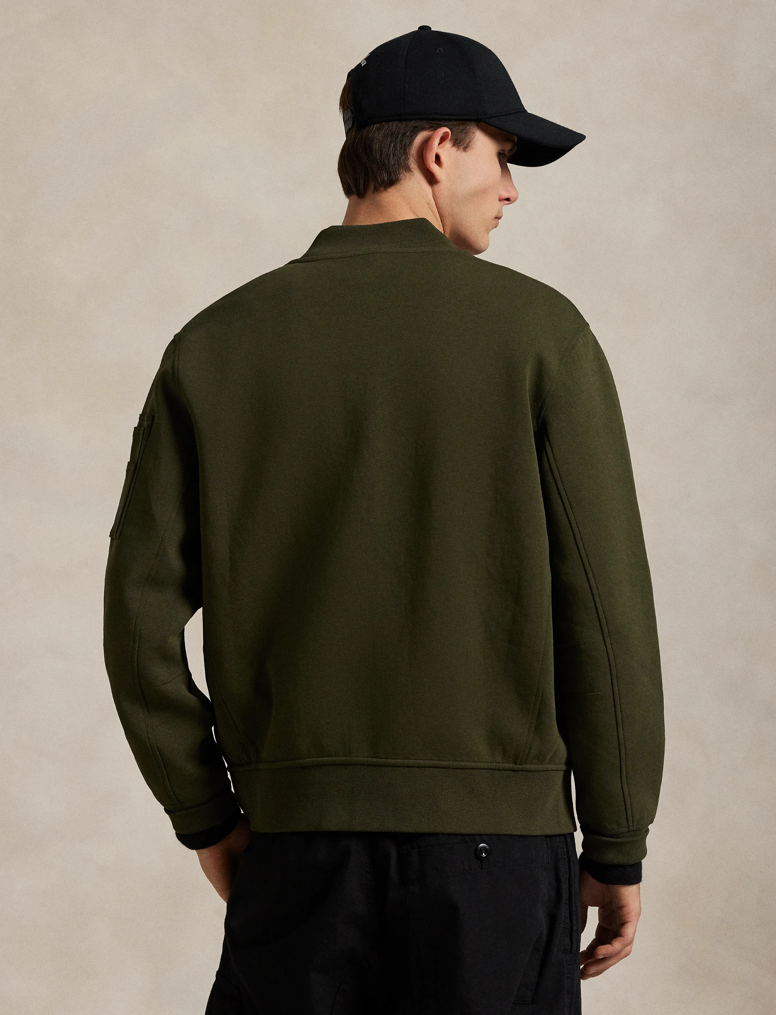 Polo Ralph Lauren - 30/1 DOUBLE KNT CVC-LSL-SWS - frühlingsjacken - company olive - 2