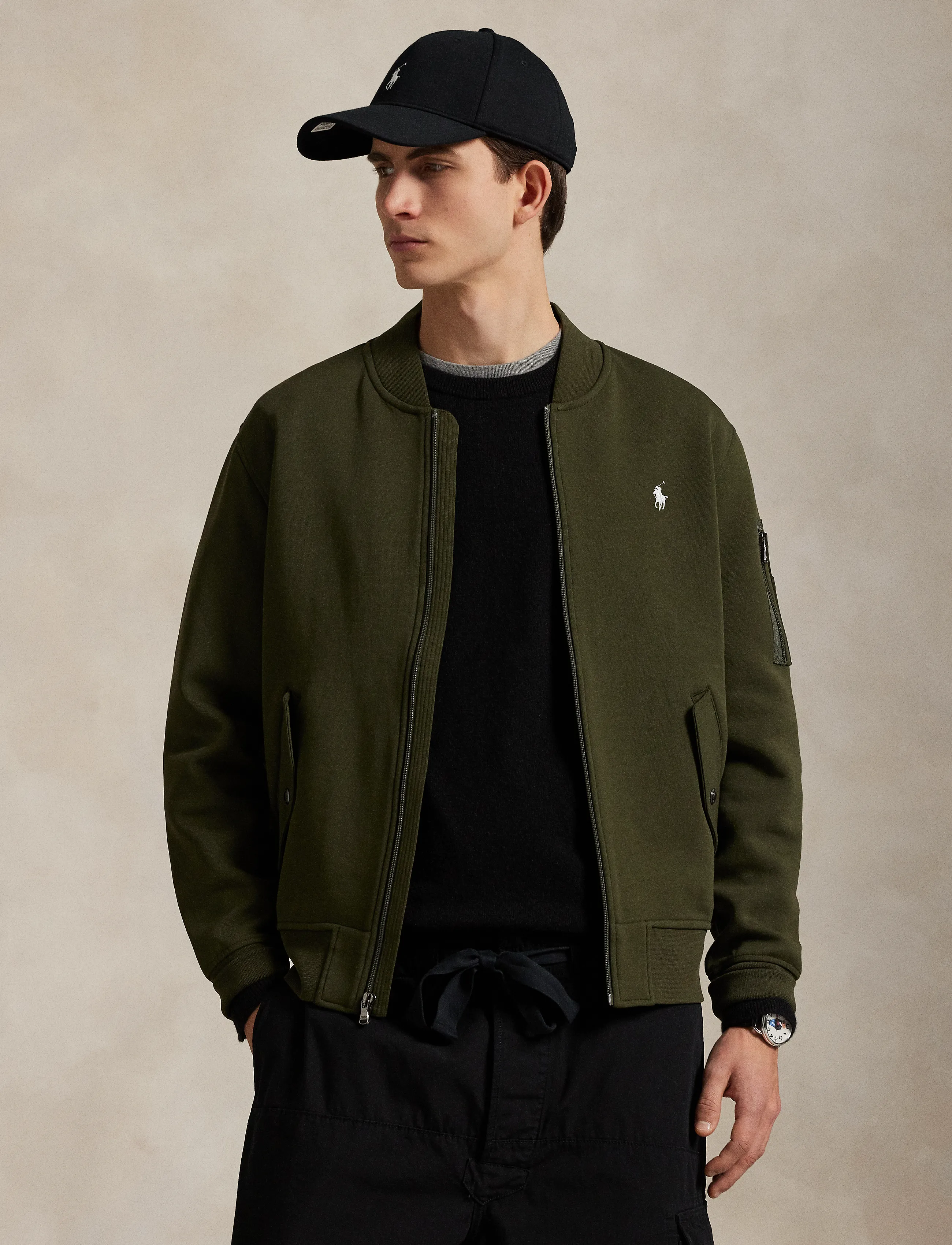 Polo Ralph Lauren - 30/1 DOUBLE KNT CVC-LSL-SWS - frühlingsjacken - company olive - 4