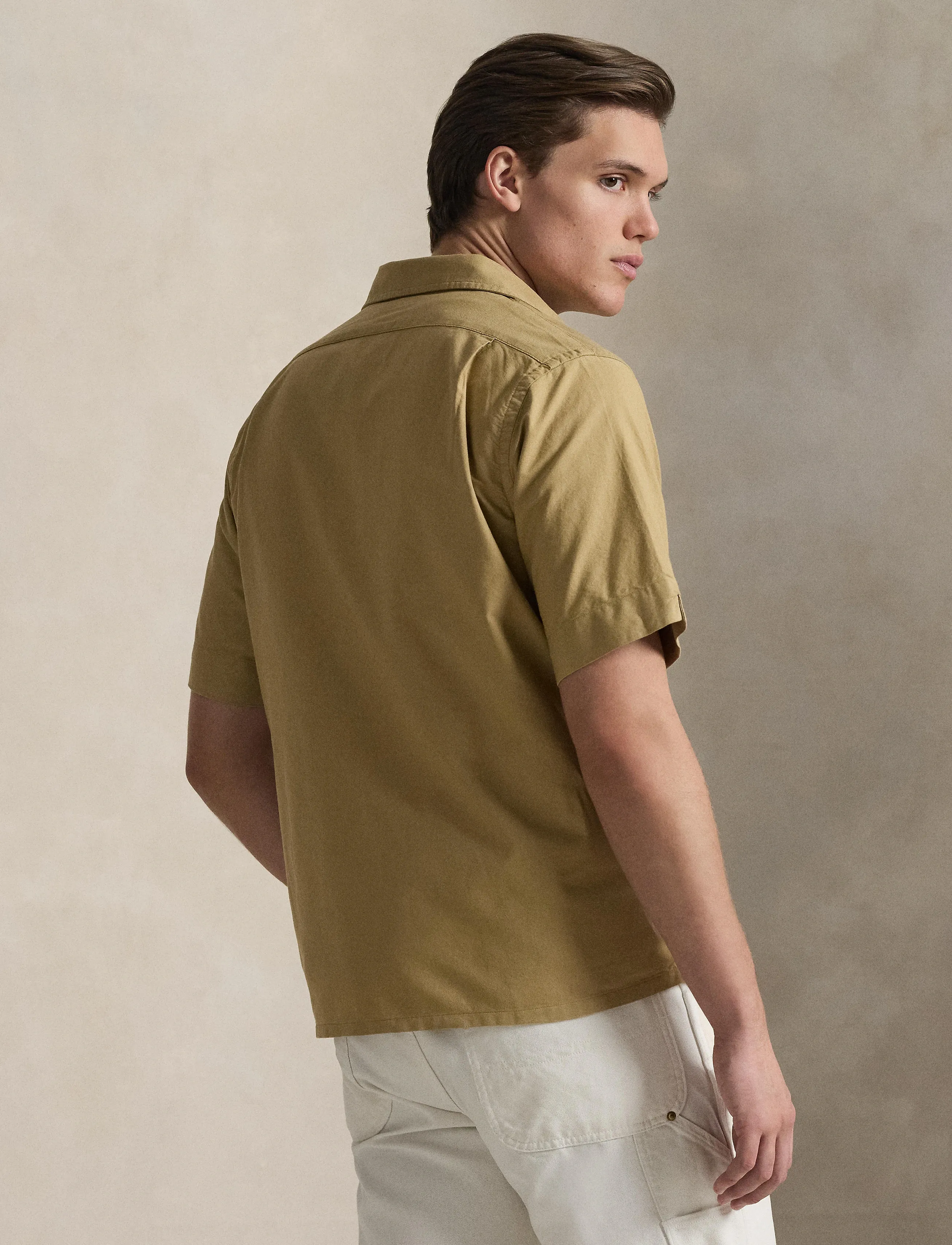 Polo Ralph Lauren - Classic Fit Oxford Camp Shirt - short-sleeved shirts - cafe tan - 3