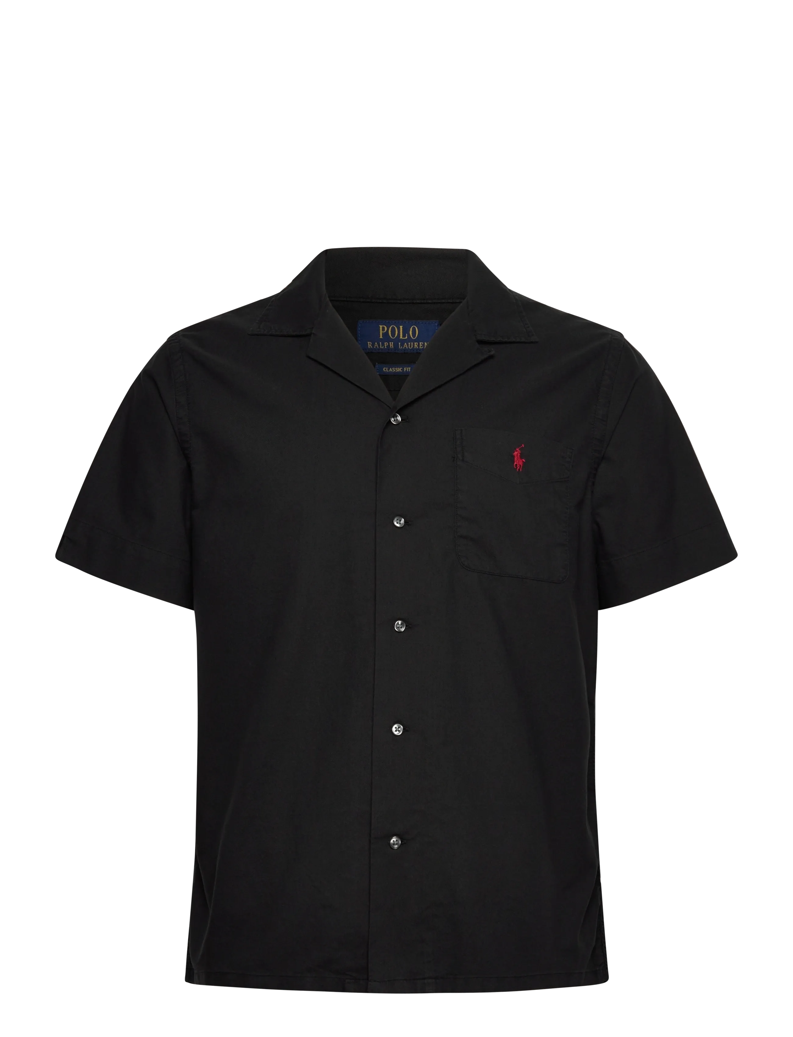 Classic Fit Oxford Camp Shirt - POLO BLACK