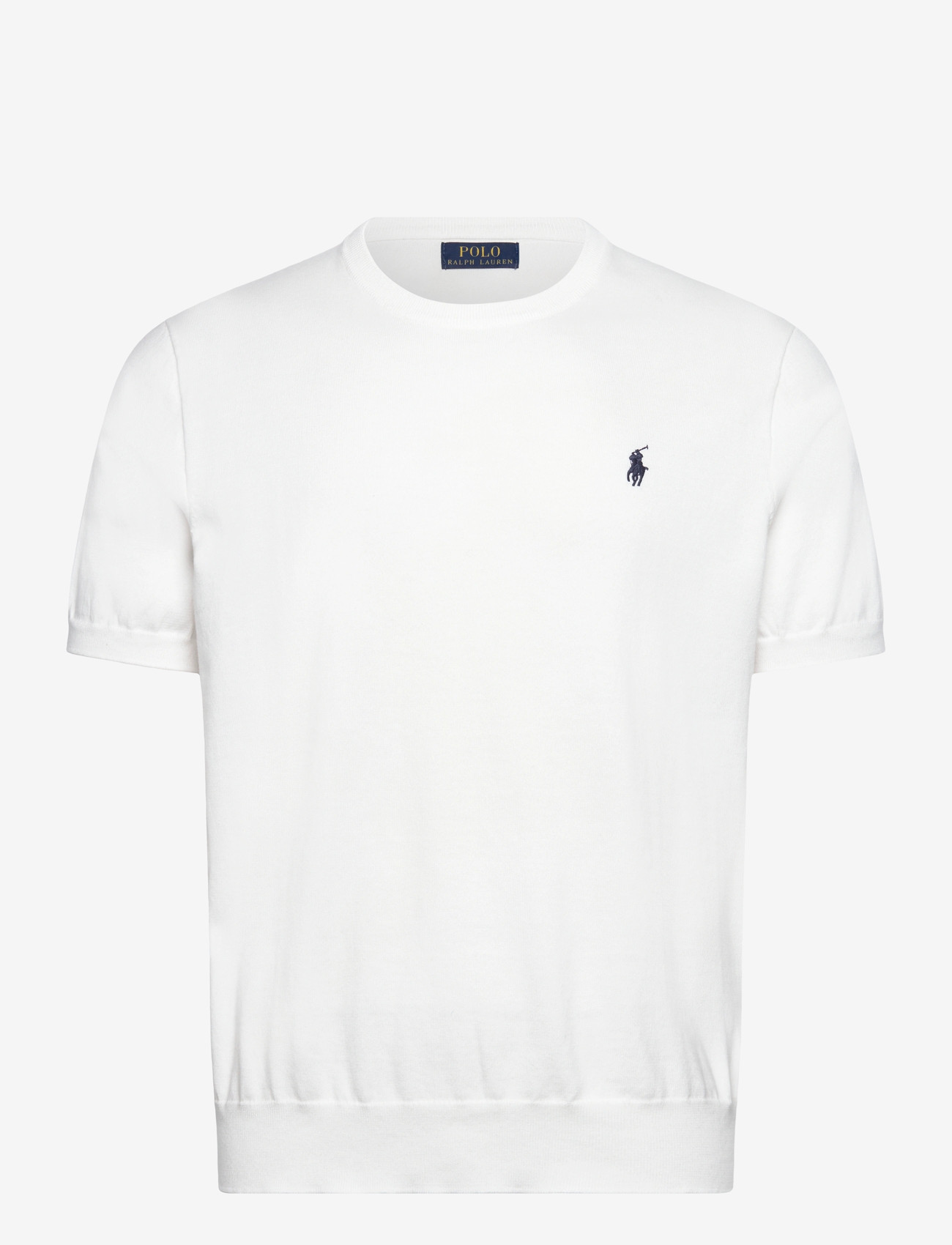 Polo Ralph Lauren - Cotton Crewneck Short-Sleeve Sweater - t-shirts - deckwash white w - 0