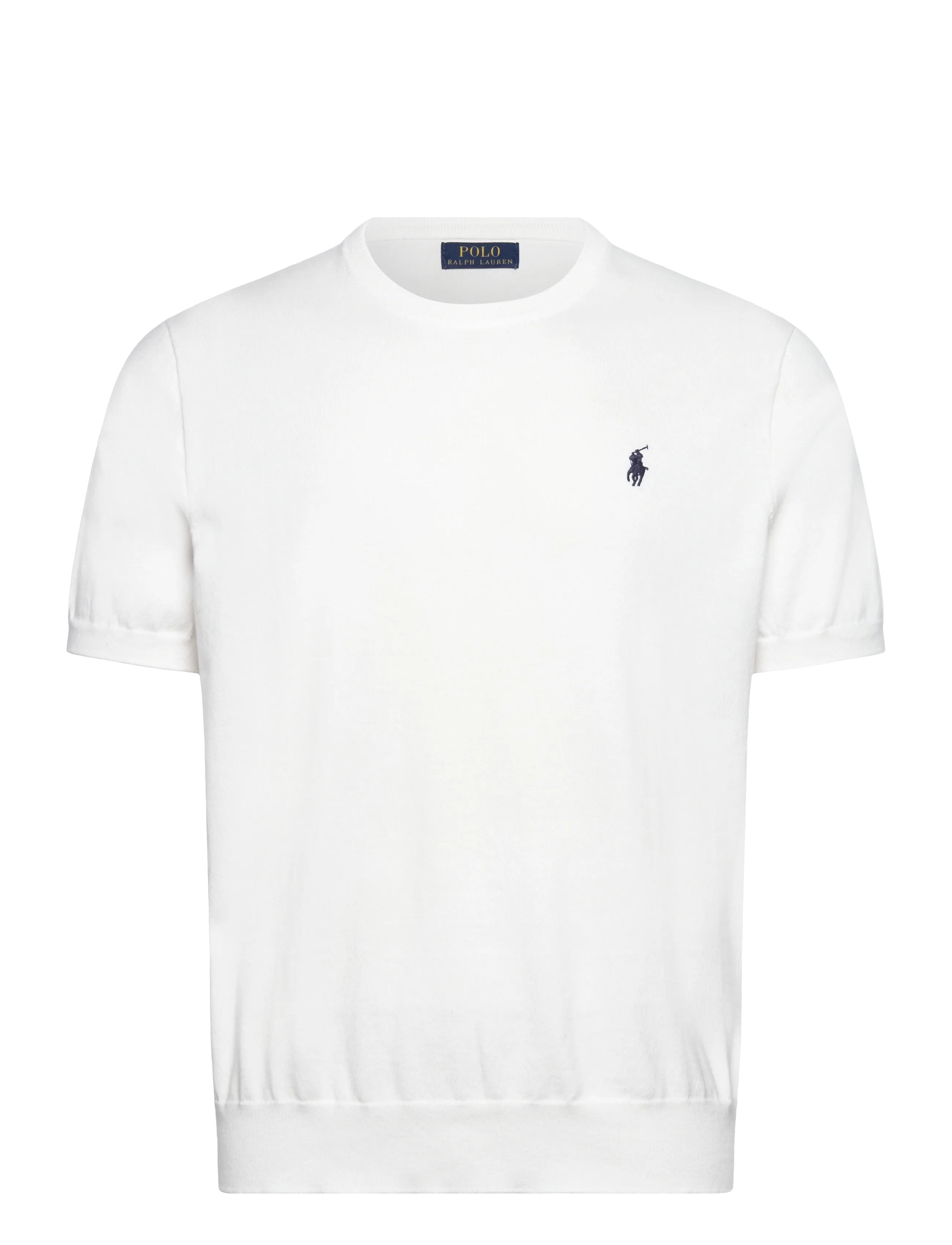 Cotton Crewneck Short-Sleeve Sweater - DECKWASH WHITE W