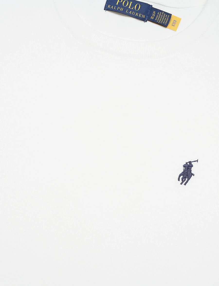 Polo Ralph Lauren - Cotton Crewneck Short-Sleeve Sweater - kortærmede t-shirts - deckwash white w - 4