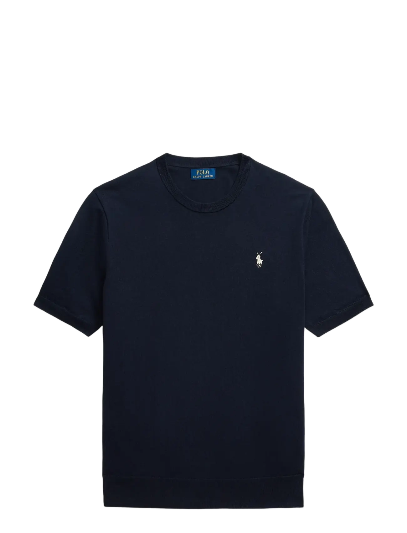 Polo Ralph Lauren - Cotton Crewneck Short-Sleeve Sweater - short-sleeved t-shirts - hunter navy - 1
