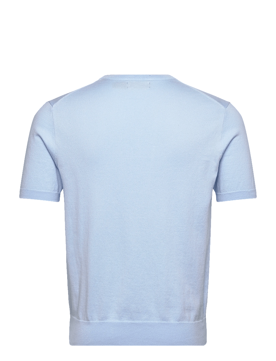 Polo Ralph Lauren - Cotton Crewneck Short-Sleeve Sweater - kurzärmelige t-shirts - office blue - 2