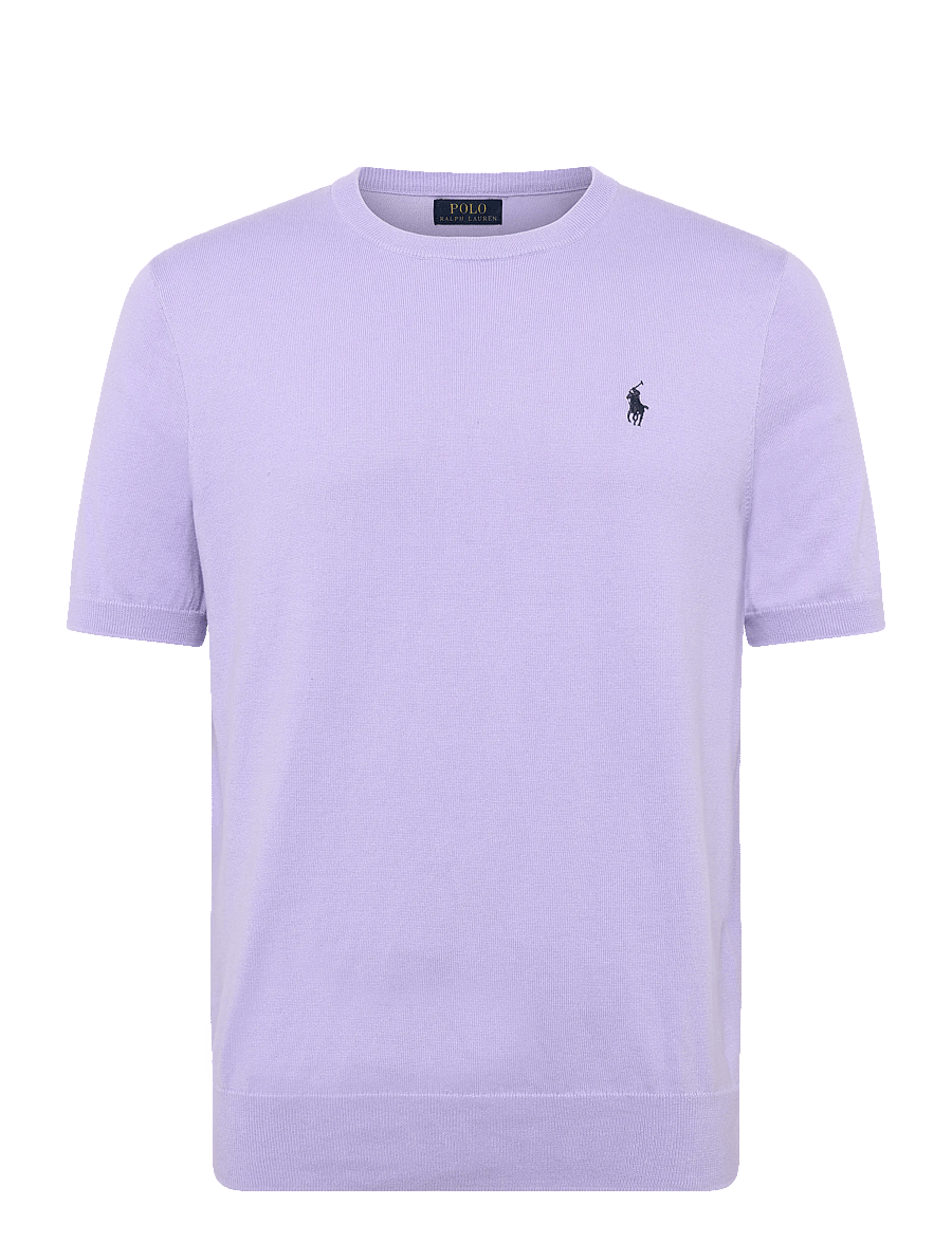 Polo Ralph Lauren - Cotton Crewneck Short-Sleeve Sweater - kurzärmelige t-shirts - powder purple - 1